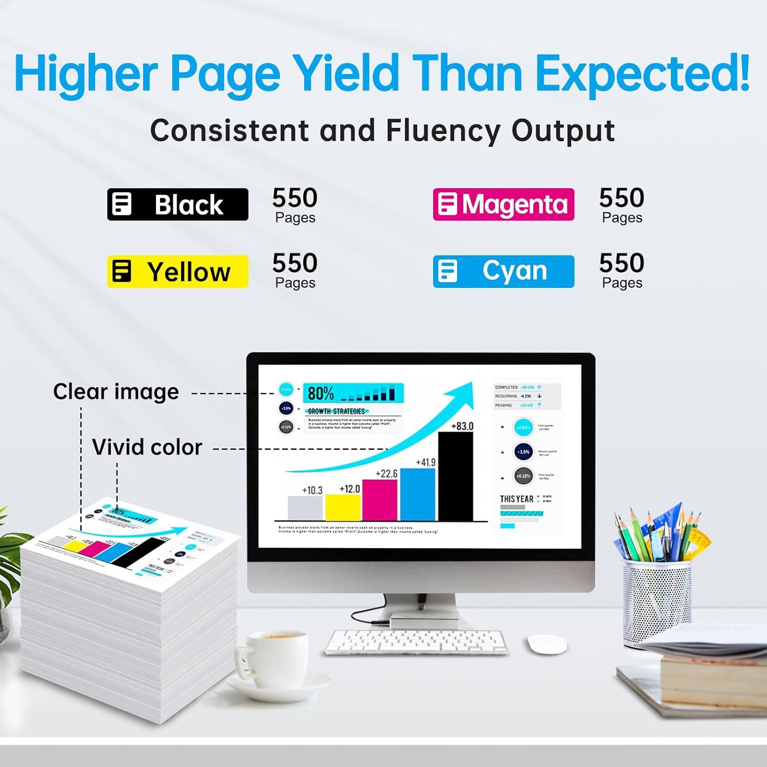 Paquete de 18 cartuchos de tinta BINKSYLER LC203XL para Brother