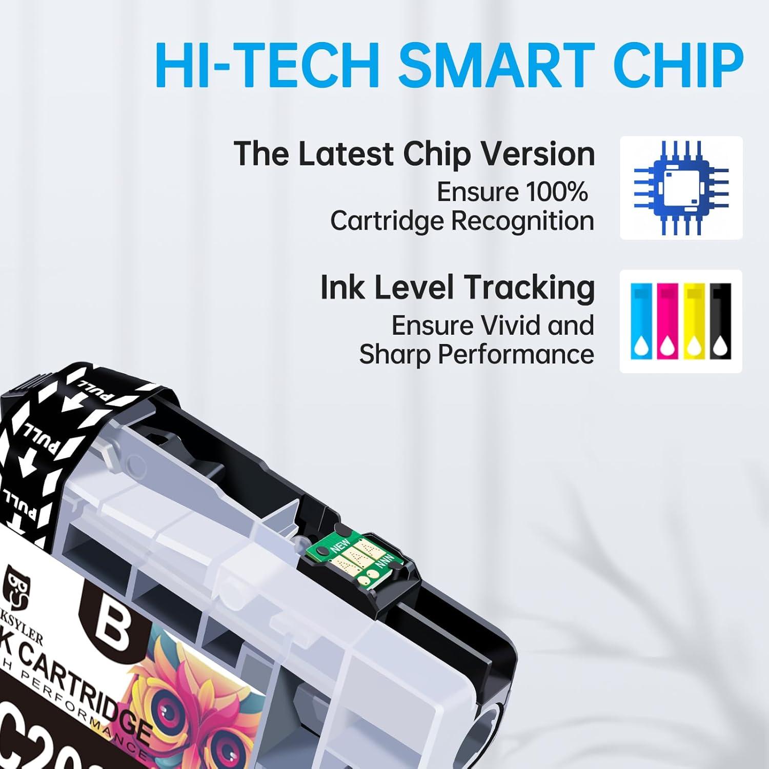 Paquete de 18 cartuchos de tinta BINKSYLER LC203XL para Brother