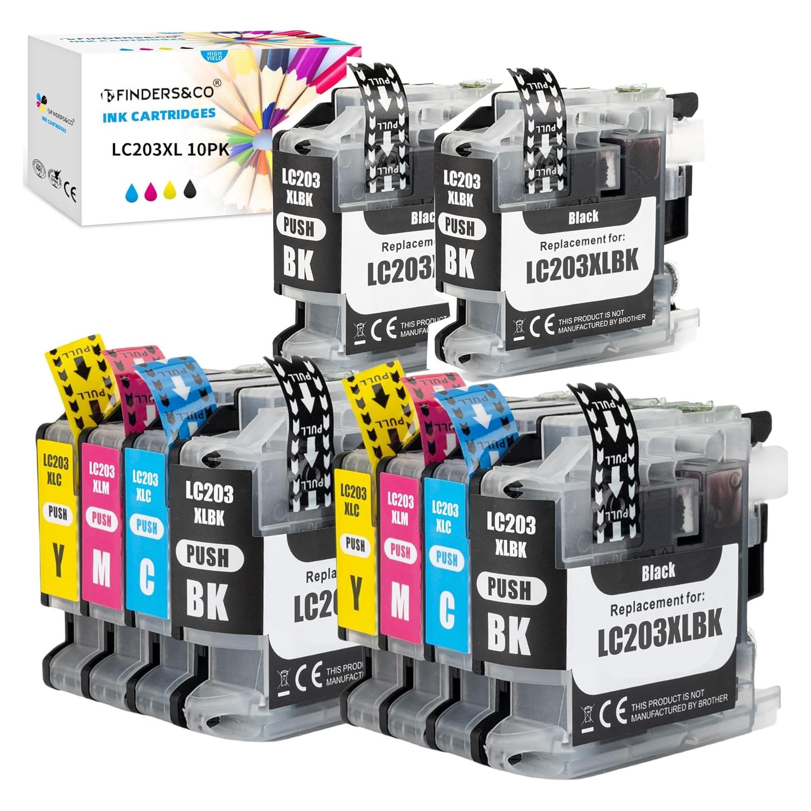 Cartuchos de tinta F FINDERS&CO LC203/201 XL - Paquete de 10