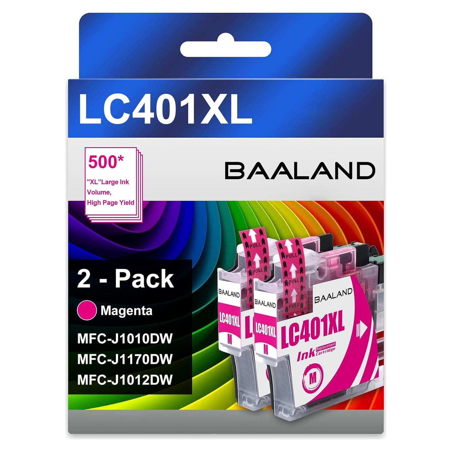 Cartuchos de Tinta Magenta LC401XL BAALAND - Paquete de 2