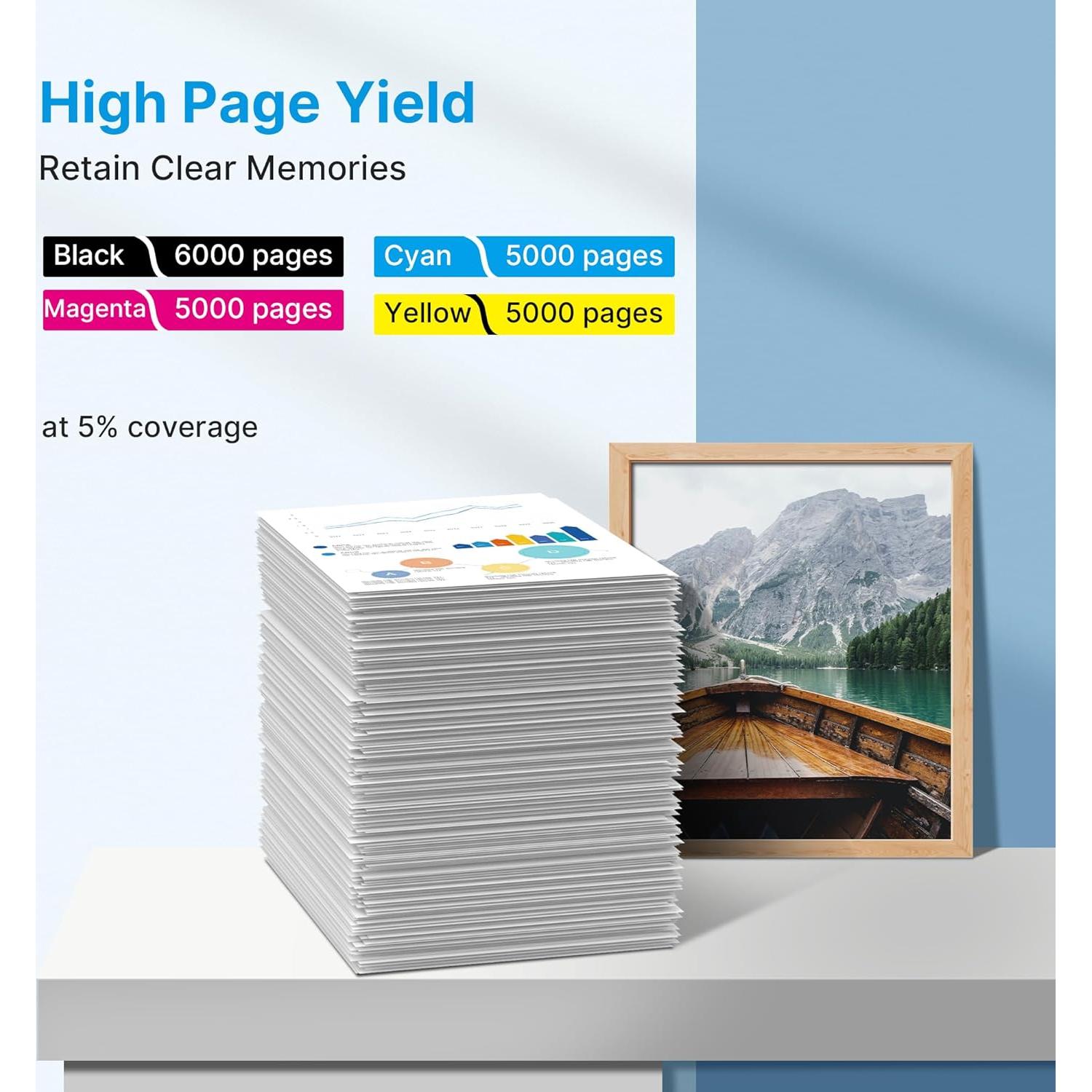 Cartuchos de tinta WISETA LC406XL para impresora Brother - Paquete de 4