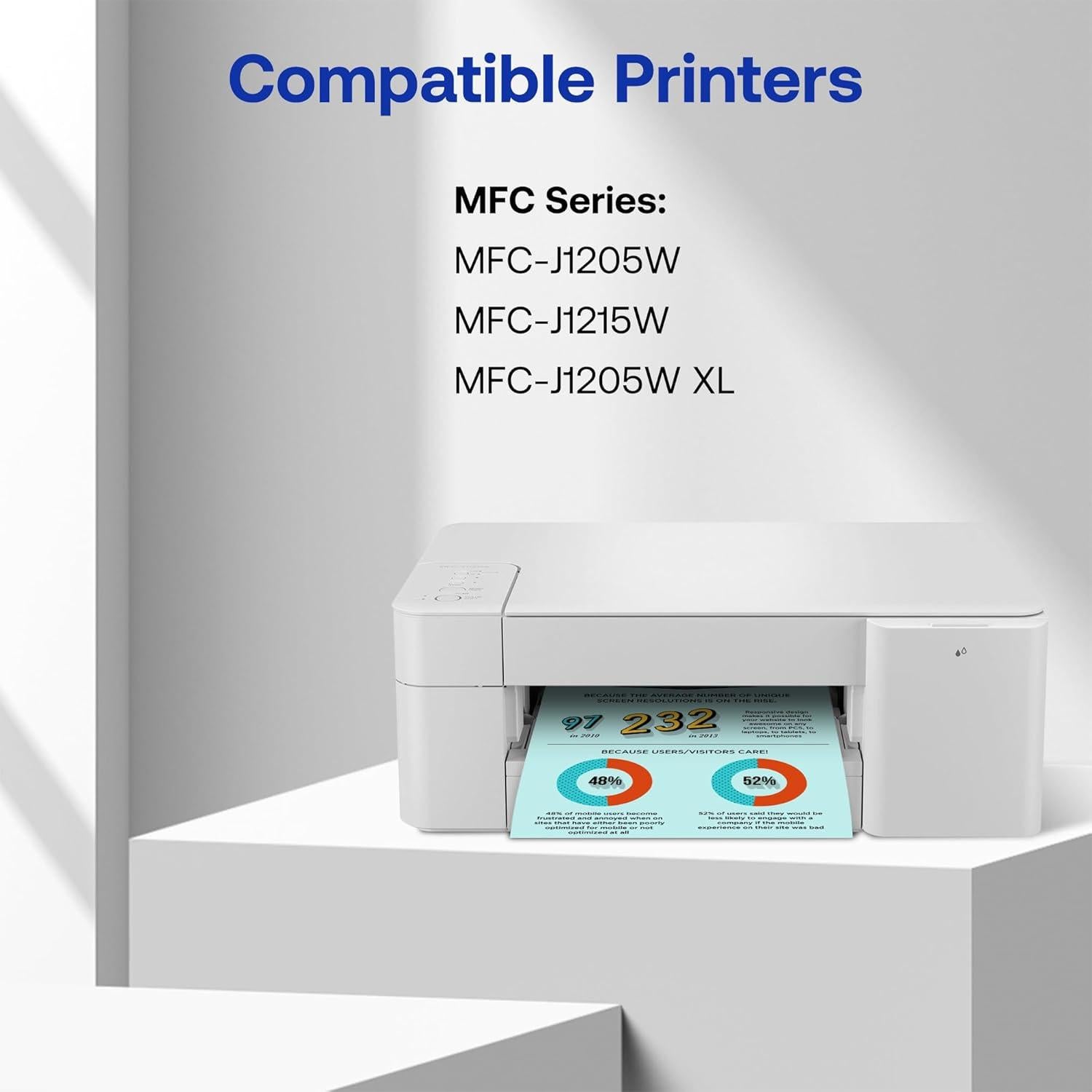 Cartuchos de tinta Forzik LC404BK Compatible para Brother - 2 Paquete