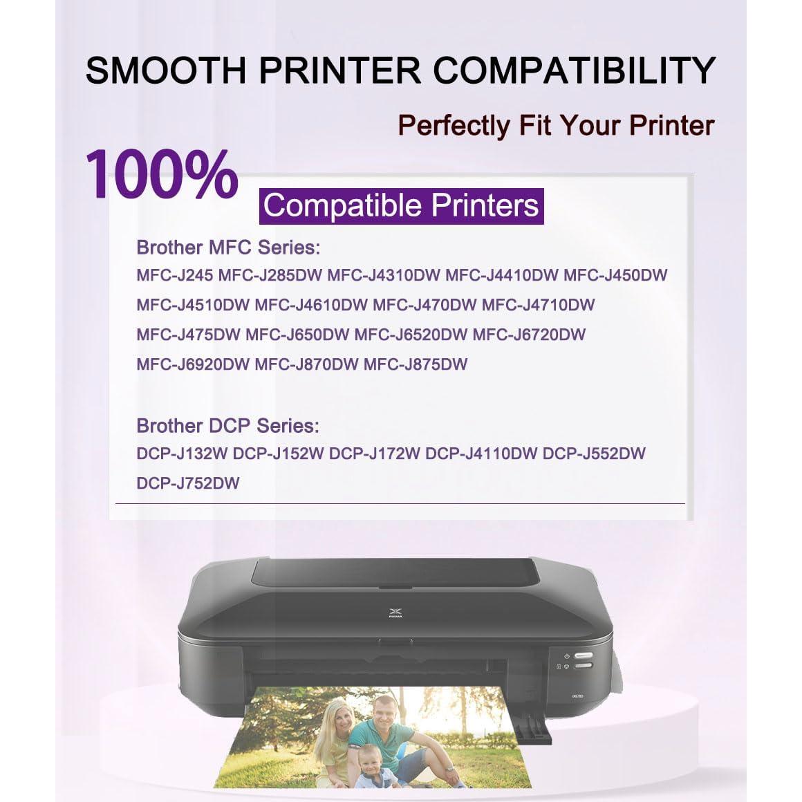 Cartuchos de tinta Wolfgray LC103 XL compatibles Brother