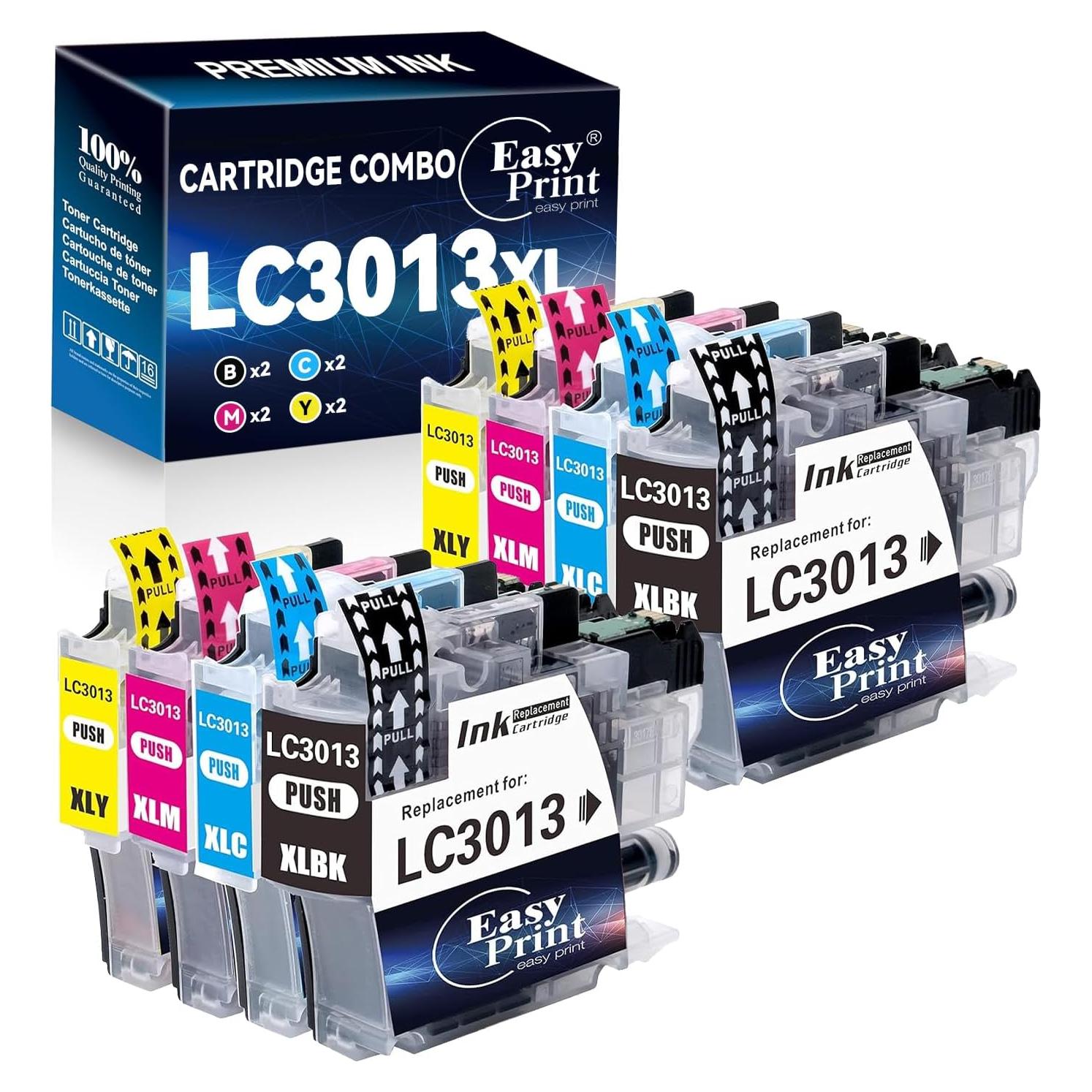 Cartuchos de Tinta Compatibles EASYPRINT LC3013 8-Pack