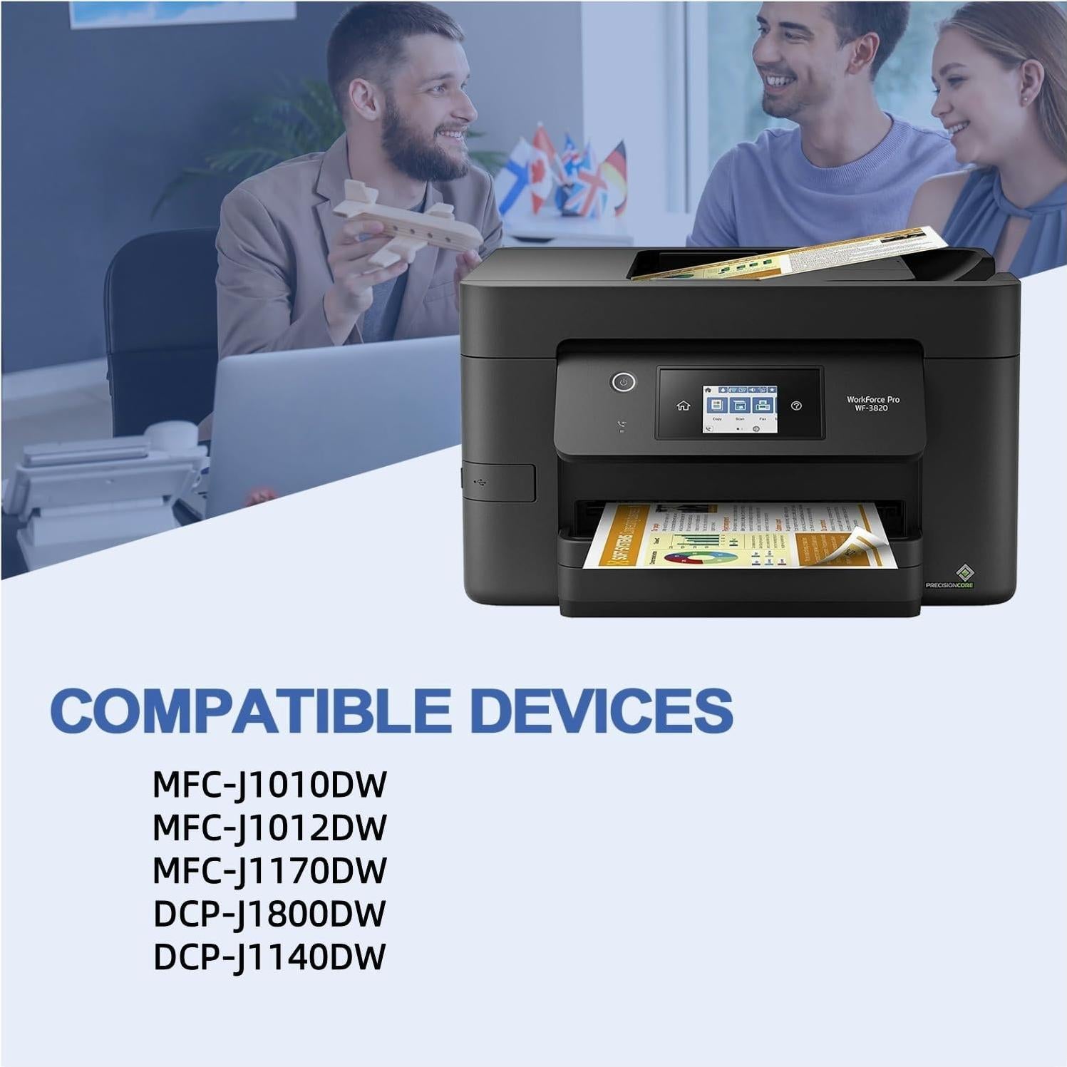 Cartuchos de tinta LC401XL NEXTPAGE para Brother MFC-J1010DW - Paquete de 4