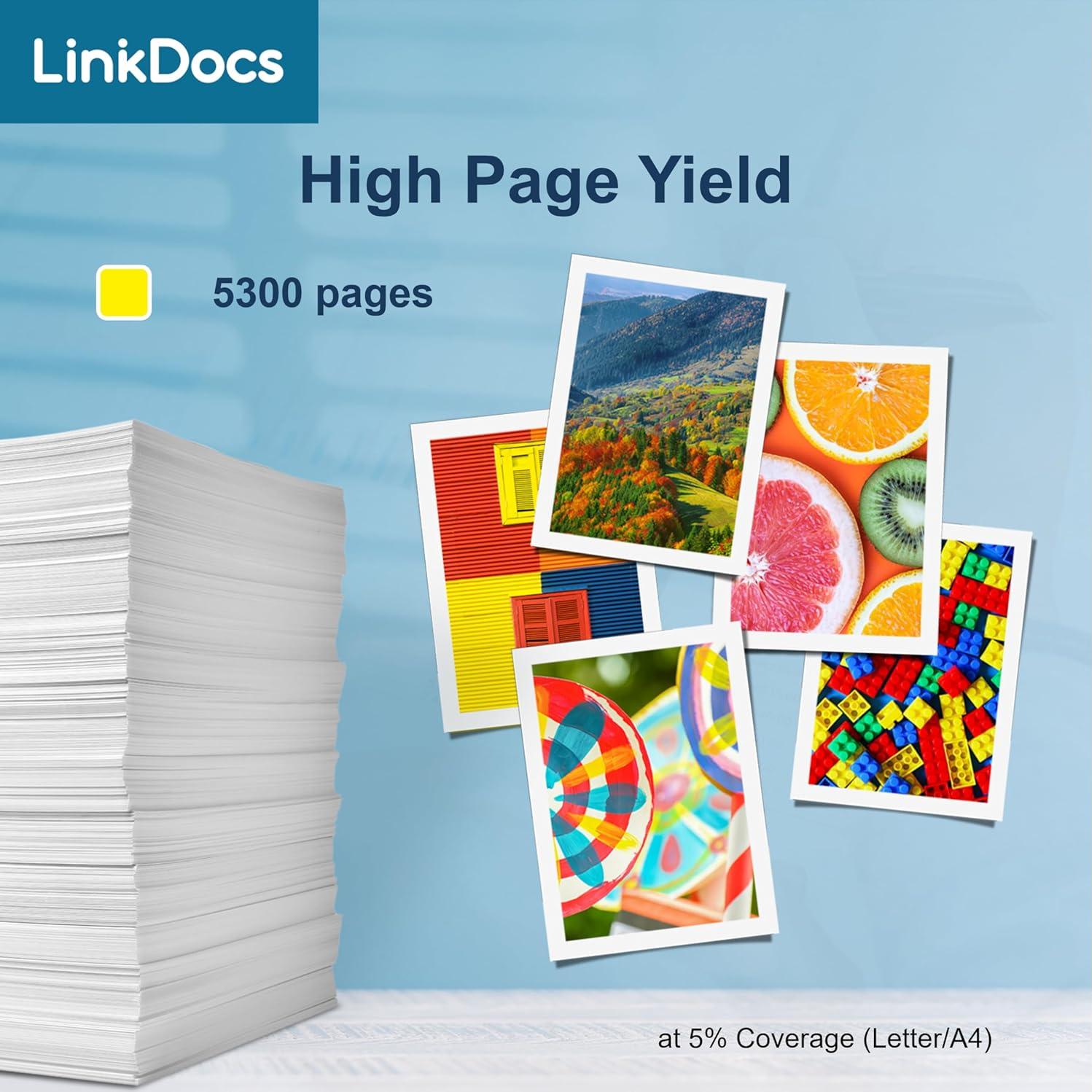 Cartucho de Tinta Amarillo Compatible LinkDocs LC406XL para Brother