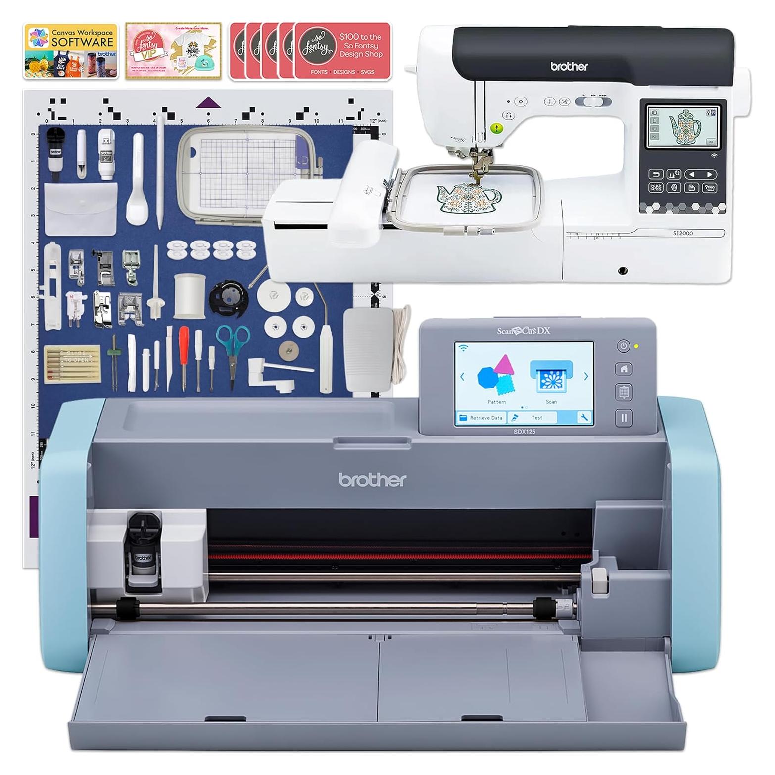 Paquete Máquina Bordado y Costura Brother SE2000 + SDX12E