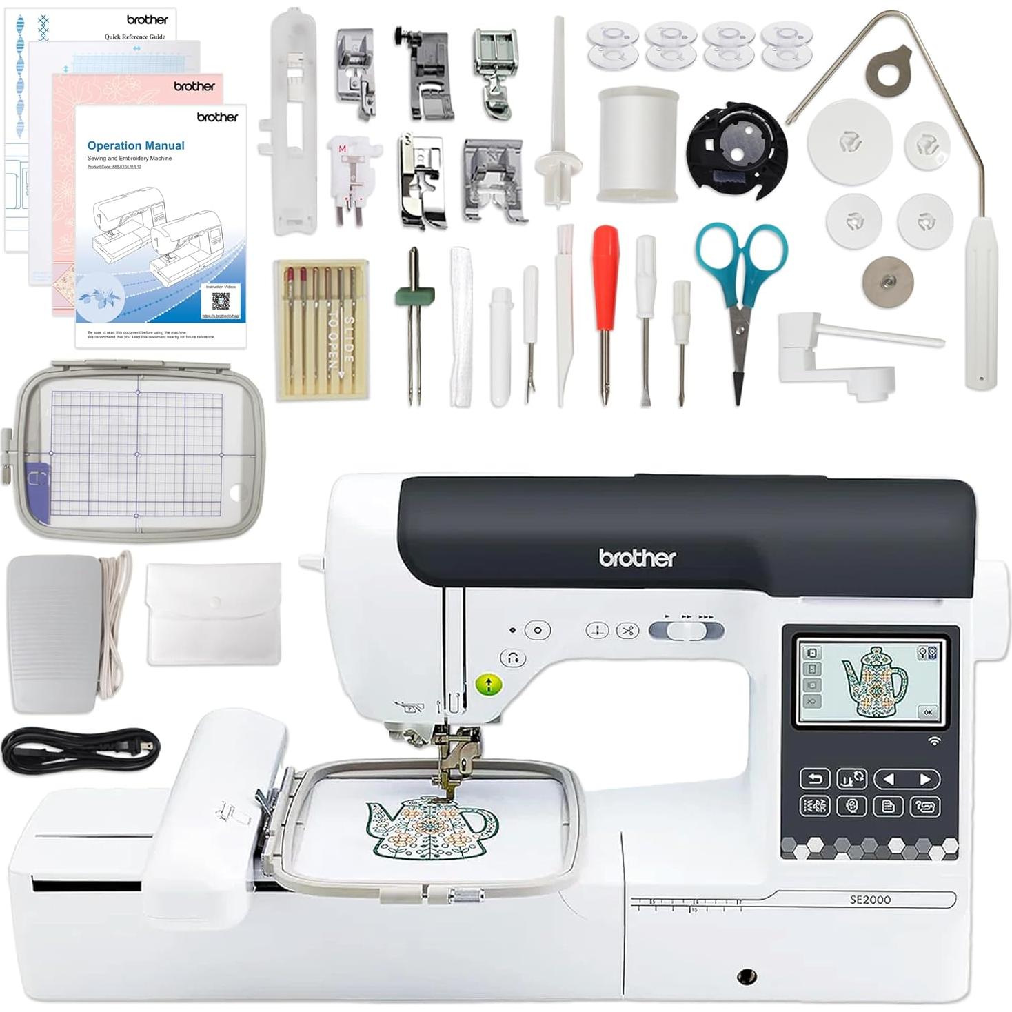 Paquete Máquina Bordado y Costura Brother SE2000 + SDX12E