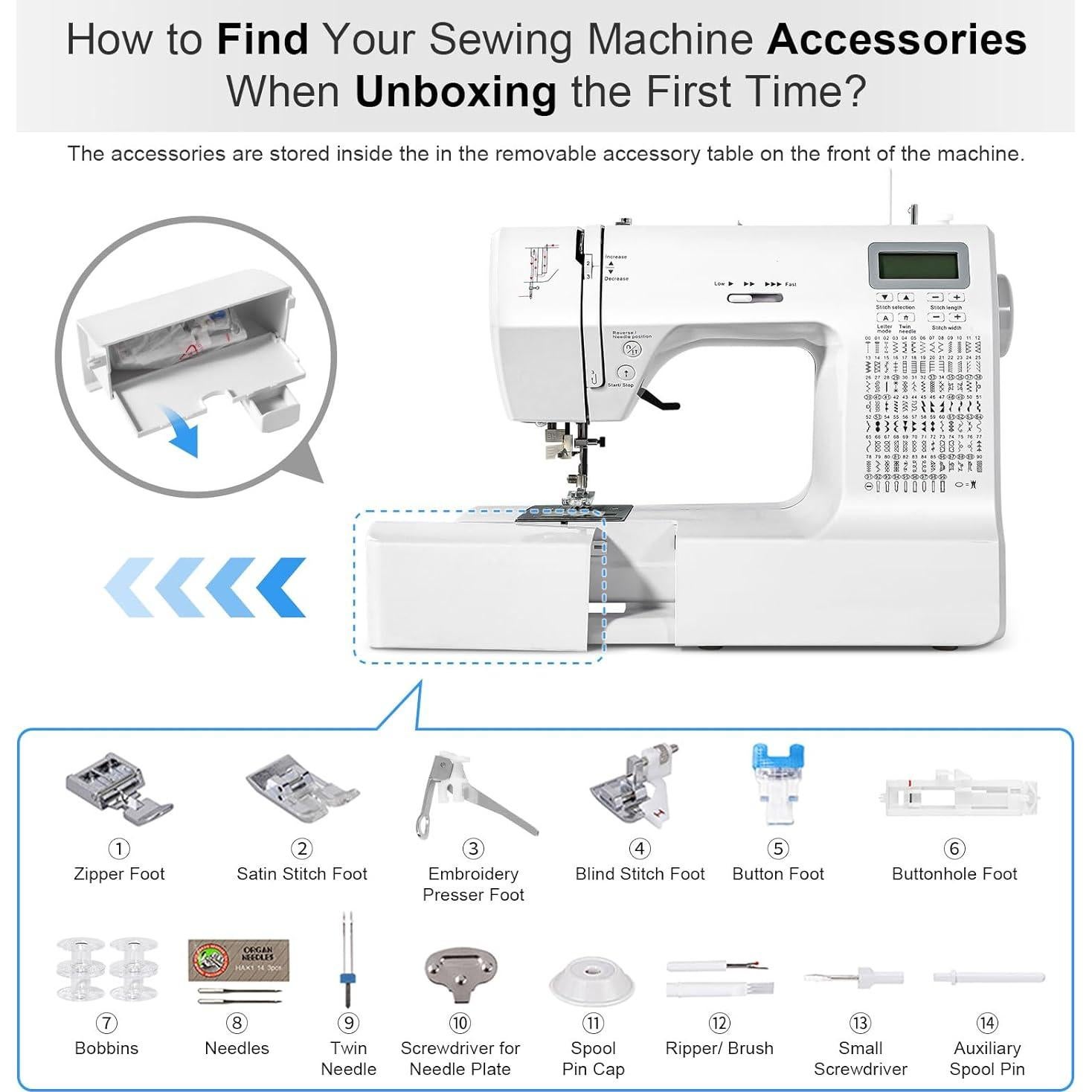 Máquina de Coser Portátil Uten 2685A con 200 Puntadas