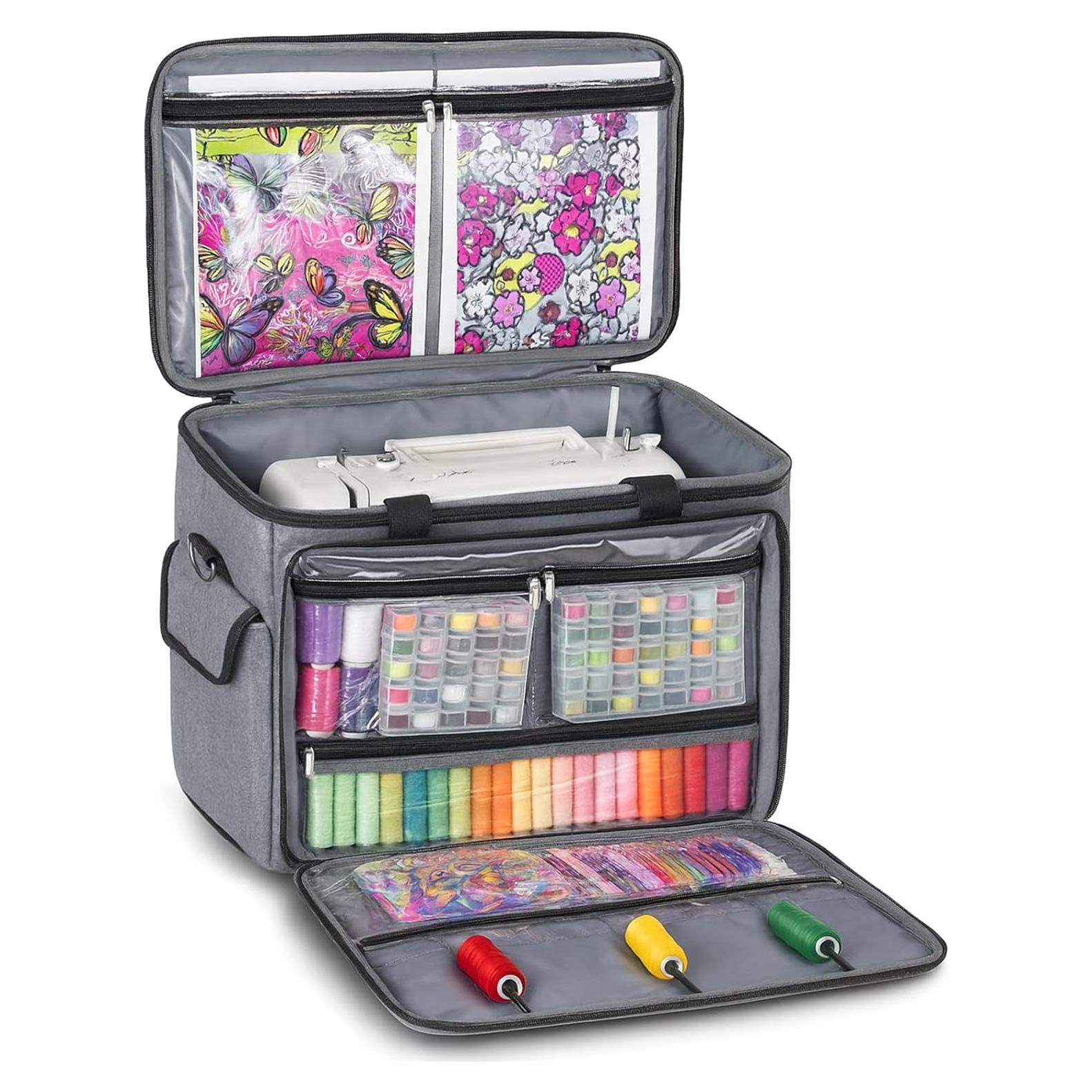 Funda para Máquina de Coser JJRING Gris Resistente y Portátil