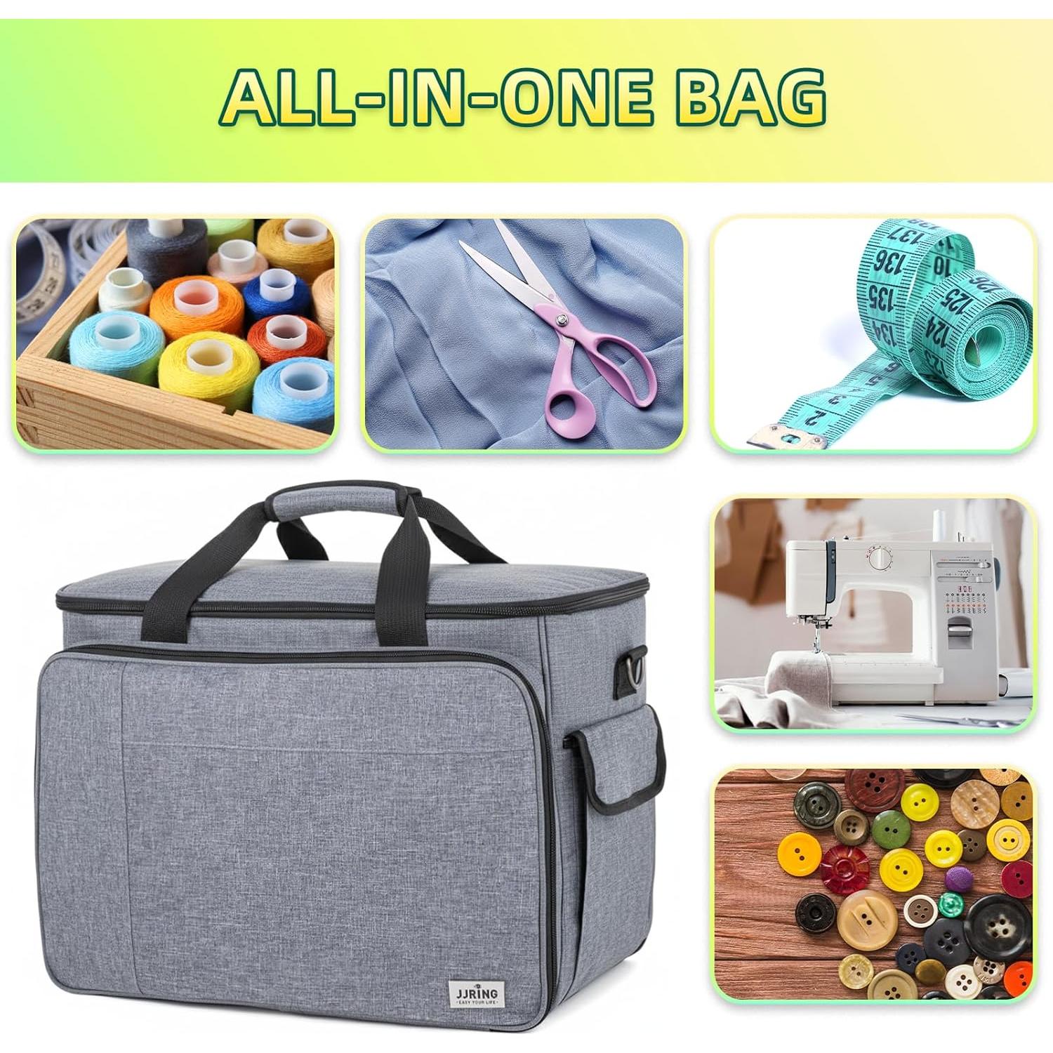 Funda para Máquina de Coser JJRING Gris Resistente y Portátil