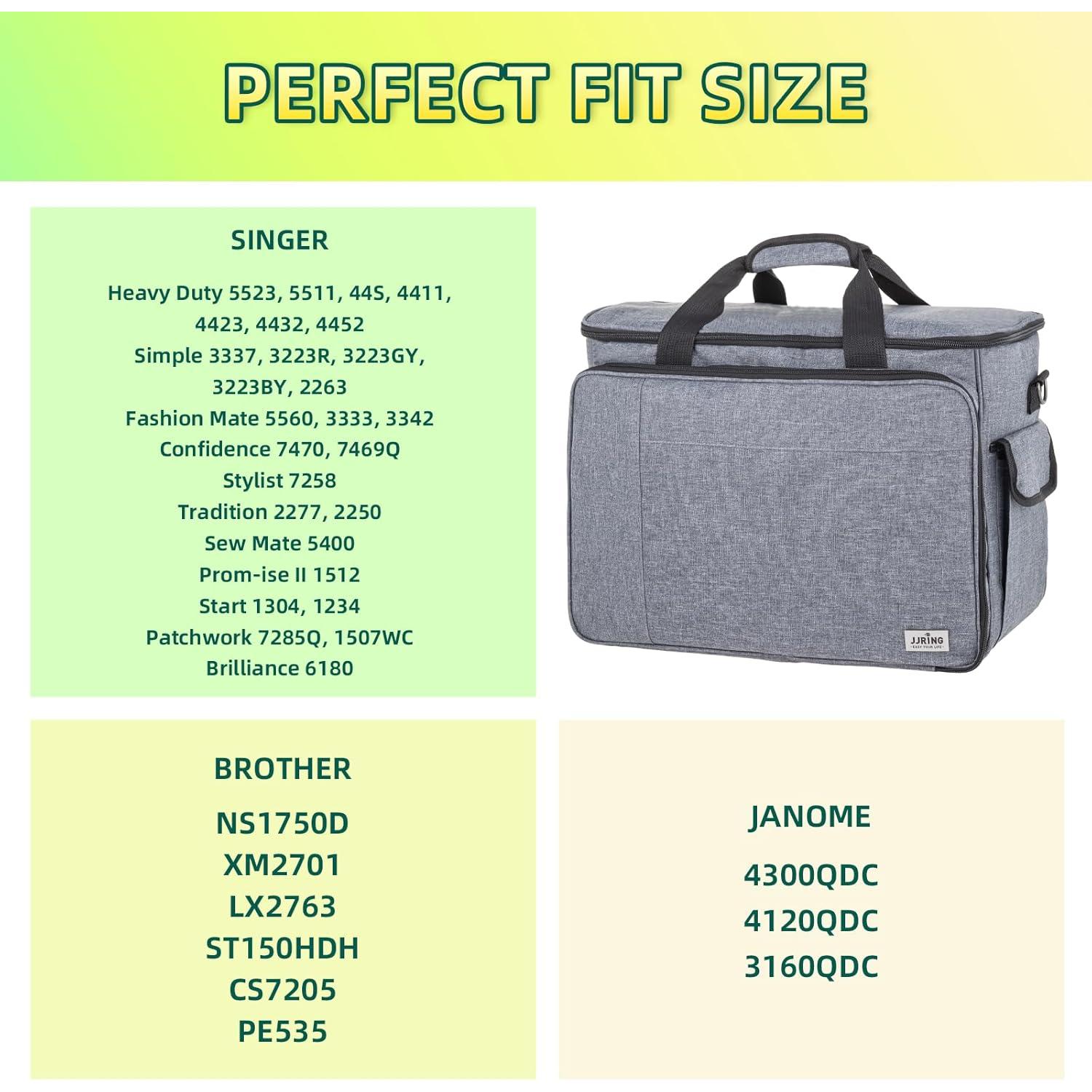 Funda para Máquina de Coser JJRING Gris Resistente y Portátil