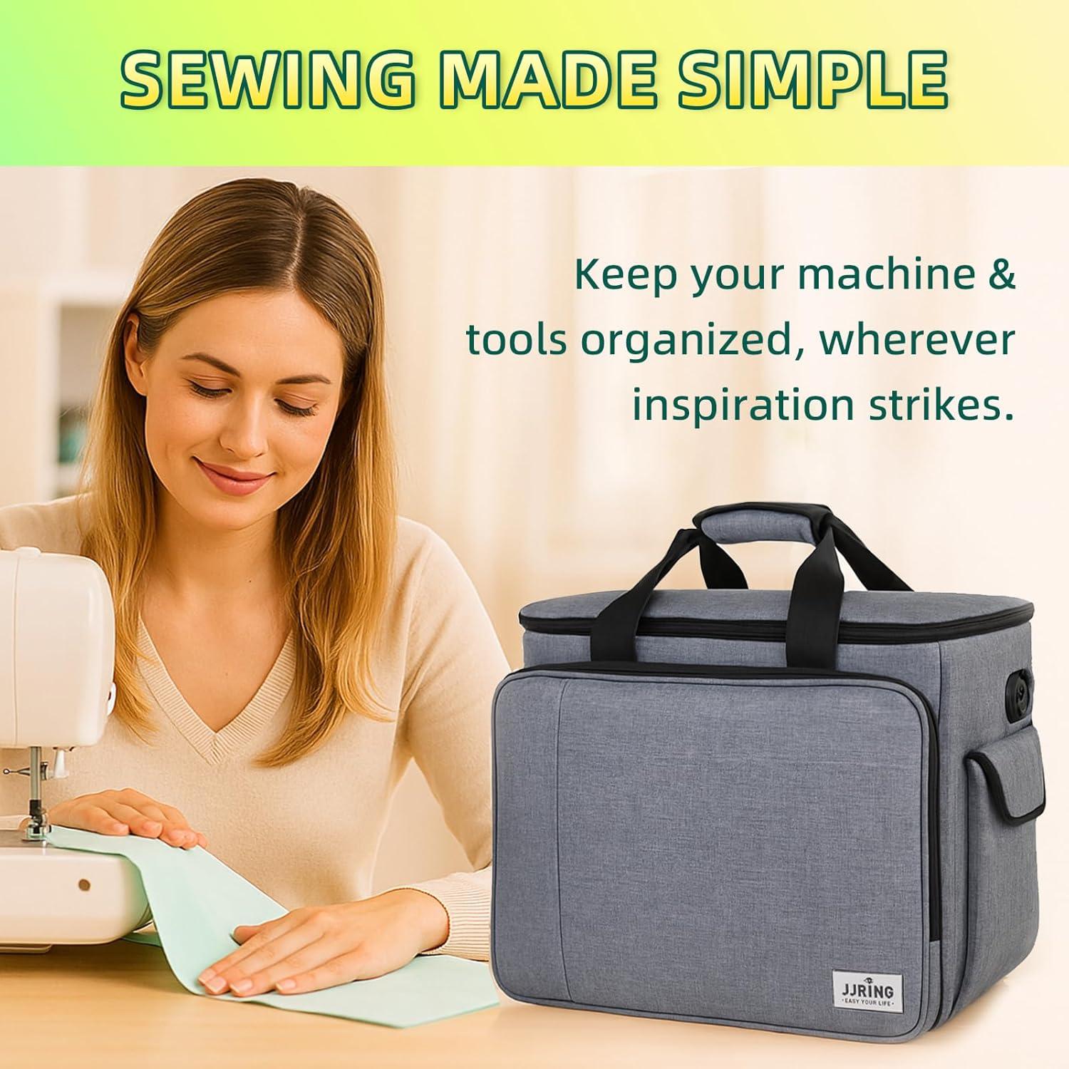 Funda para Máquina de Coser JJRING Gris Resistente y Portátil
