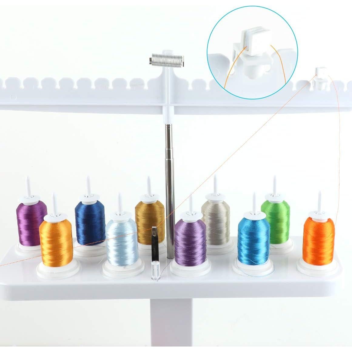 Soporte de Hilo de 20 Conos Sew Tech Ajustable para Bordar