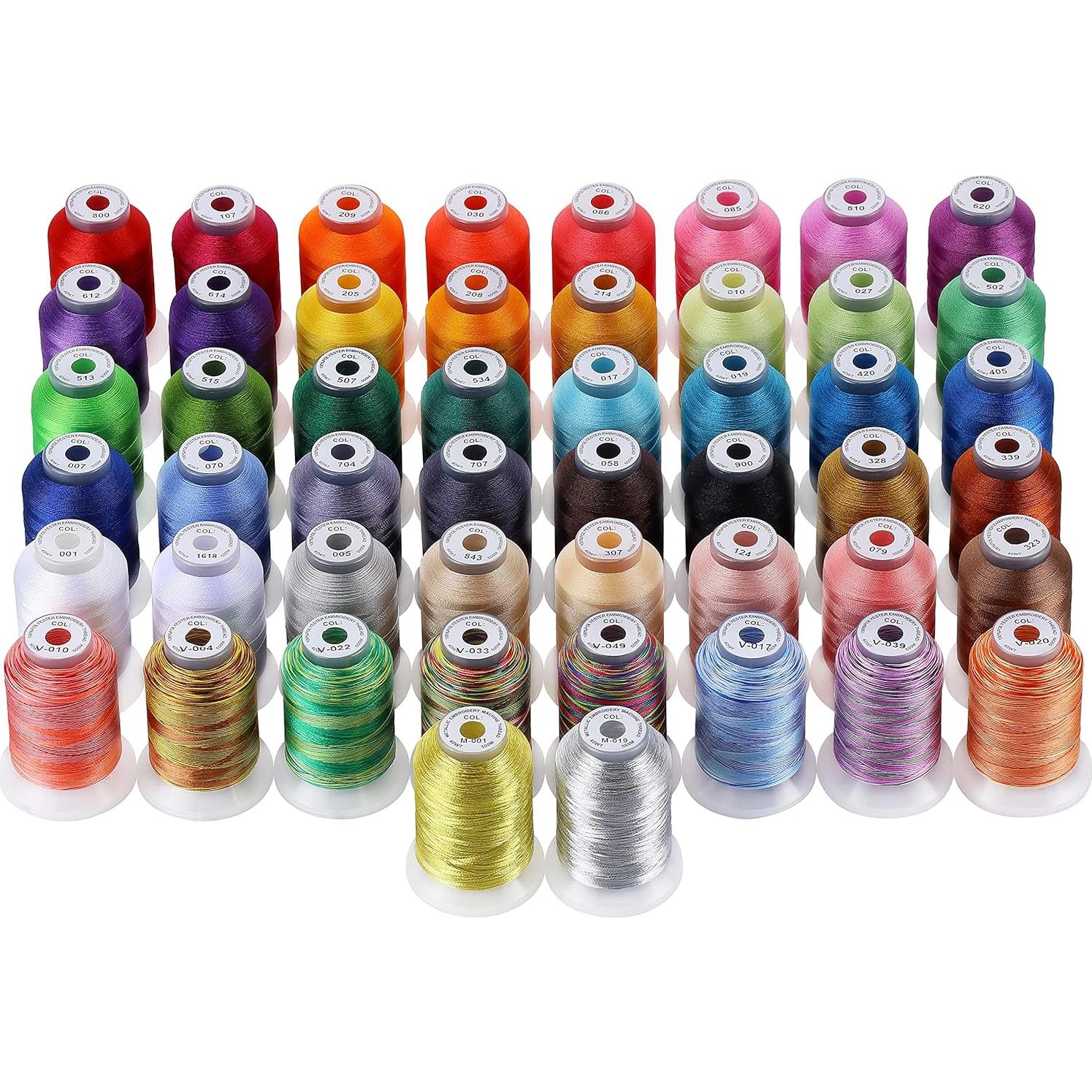 Kit de Hilos de Bordar Nuevo brothread 50 Bobinas 500m