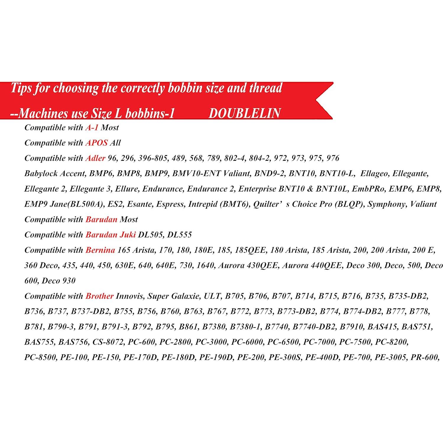 Bobina Preenhebrada DOUBLELIN L 40S/2 Blanca 144pcs para Coser