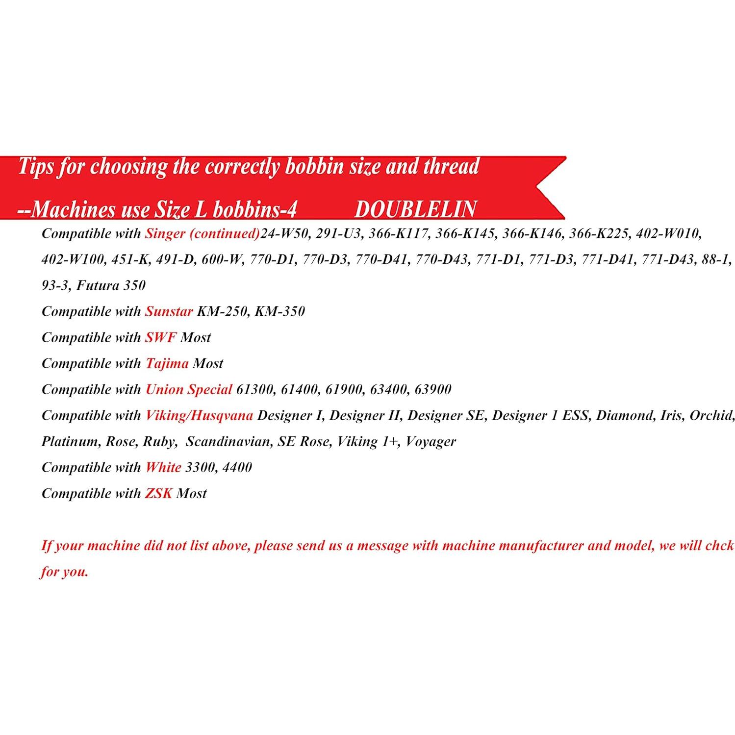 Bobina Preenhebrada DOUBLELIN L 40S/2 Blanca 144pcs para Coser