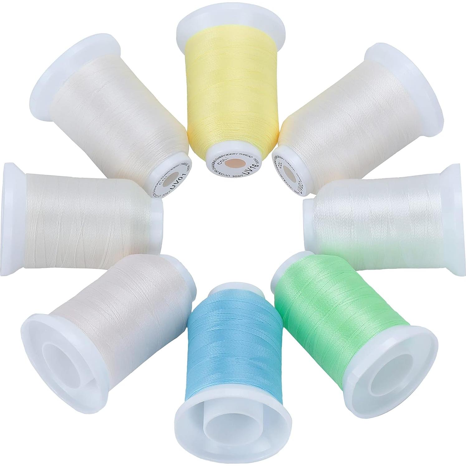 Kit de Hilos de Bordado UV New brothread 8 Colores 500m