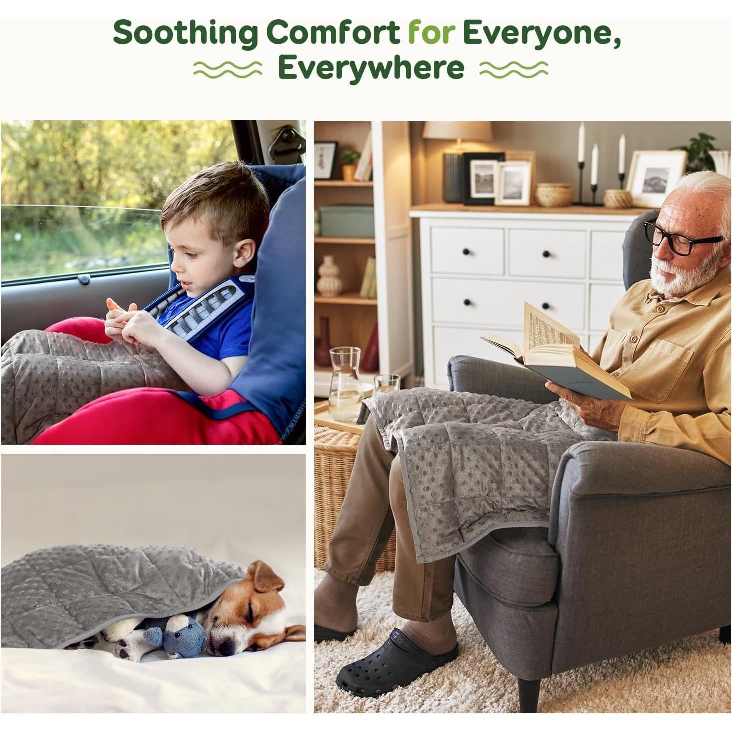 Manta con peso Sivio 50.8x76.2cm 0.91kg Gris Suave