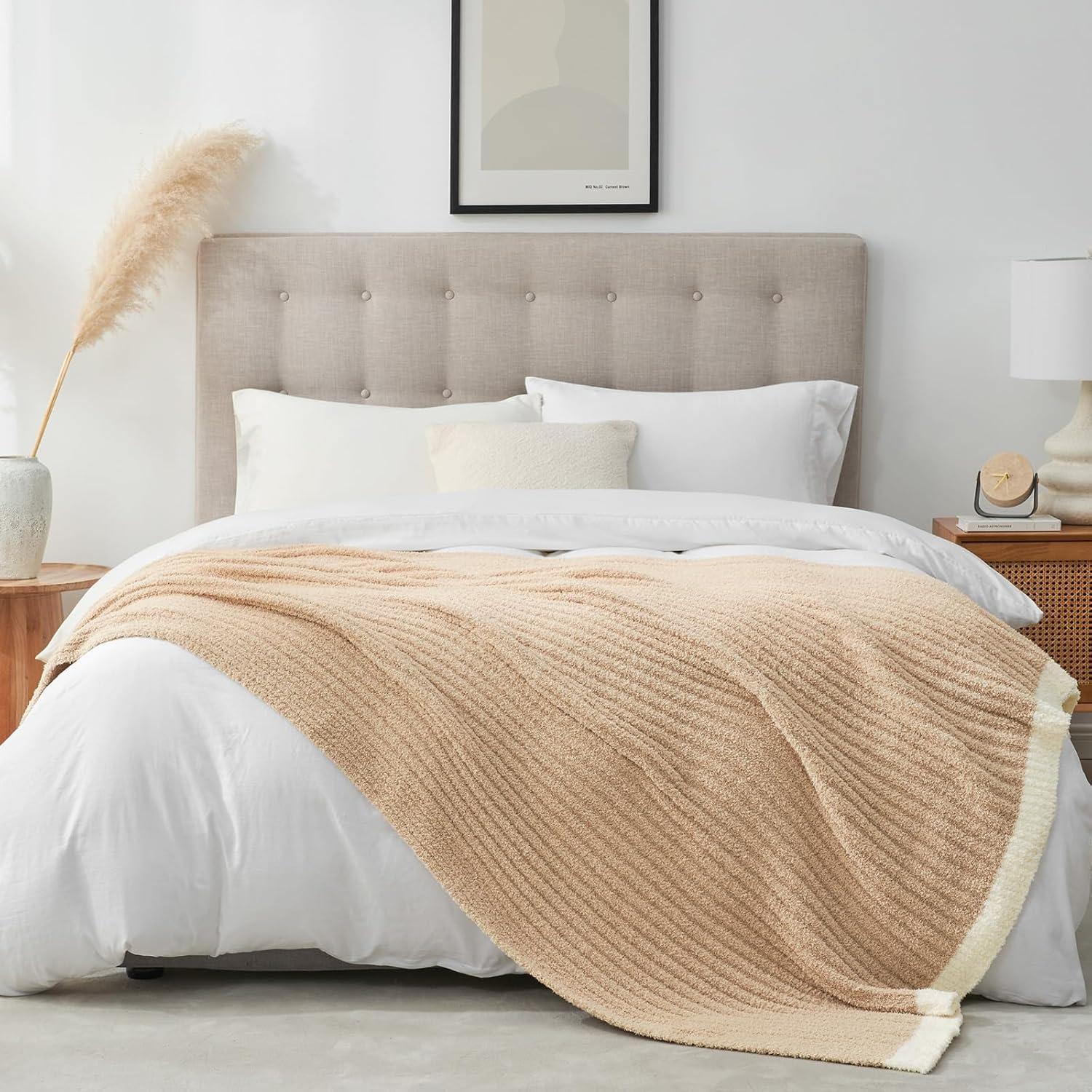 Manta de Ribete Snuggle Sac Beige 127x152 cm Microfibra