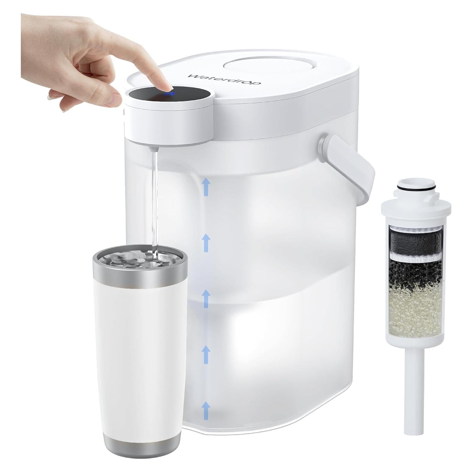 Jarra Filtro Agua Eléctrica Waterdrop WD-ED06W 17 Tazas Blanca