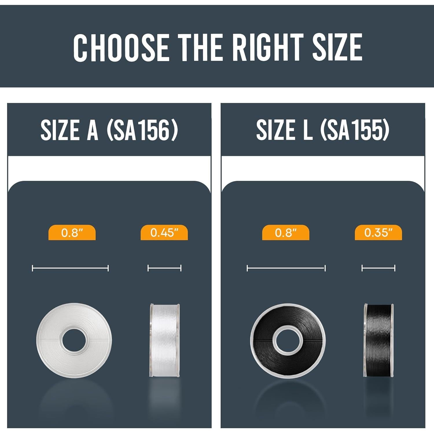 Hilo de Bordar ThreadNanny 144pcs Poliester Blanco L SA155