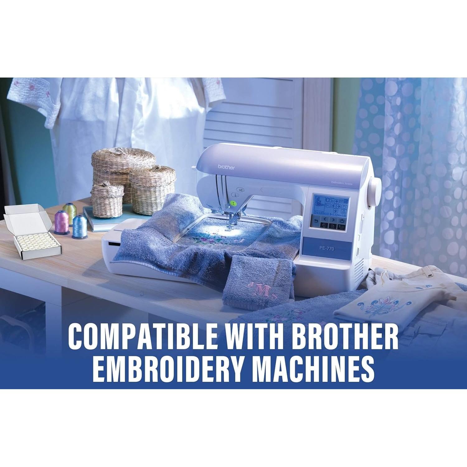 Hilo de Bordar ThreadNanny 144pcs Poliester Blanco L SA155