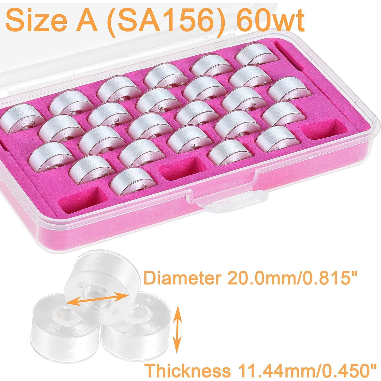 Hilo de Bobina Preenrollado New brothread 28pcs 70D/2 Blanco