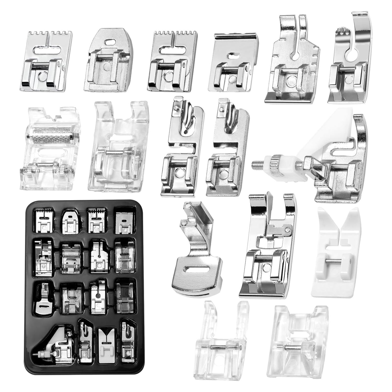 Juego de 16 Patas de Prensatelas Tatiwoo para Máquina de Coser