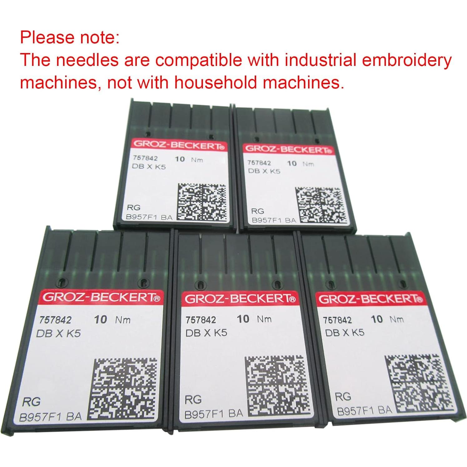 50 Agujas de Bordado Industrial Groz Beckert DBXK5 65/9