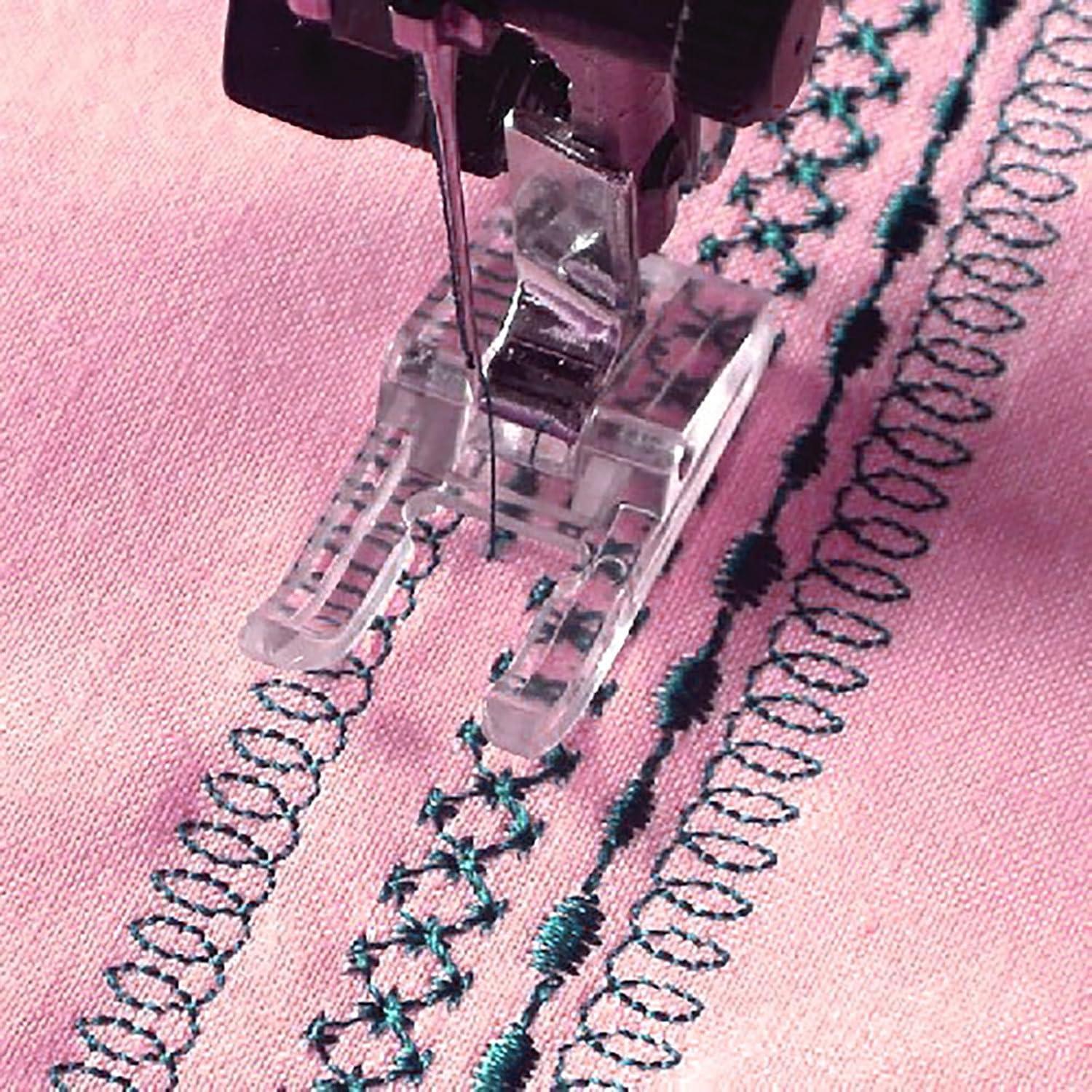 Pie de Prensatelas de Bordado Abierto FIKLOTA para Bajo Shank