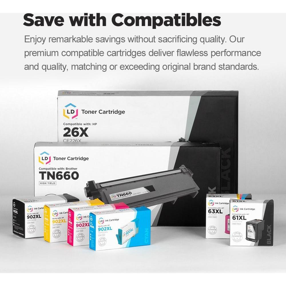 Cartucho de tinta negro compatible LD Brother LC207 - Paquete de 3