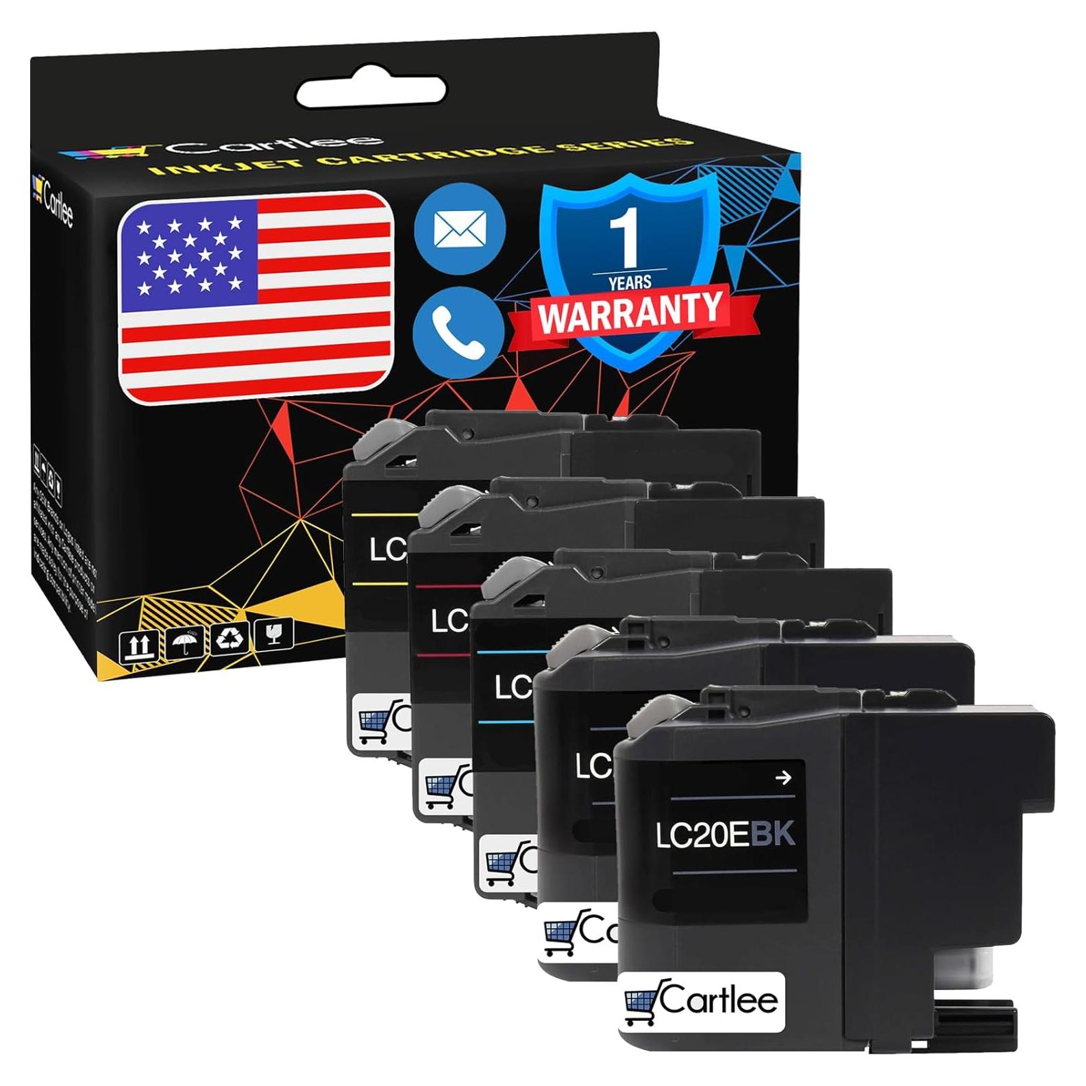 Cartuchos de Tinta Compatibles Cartlee LC20E para Brother MFC-J5920DW