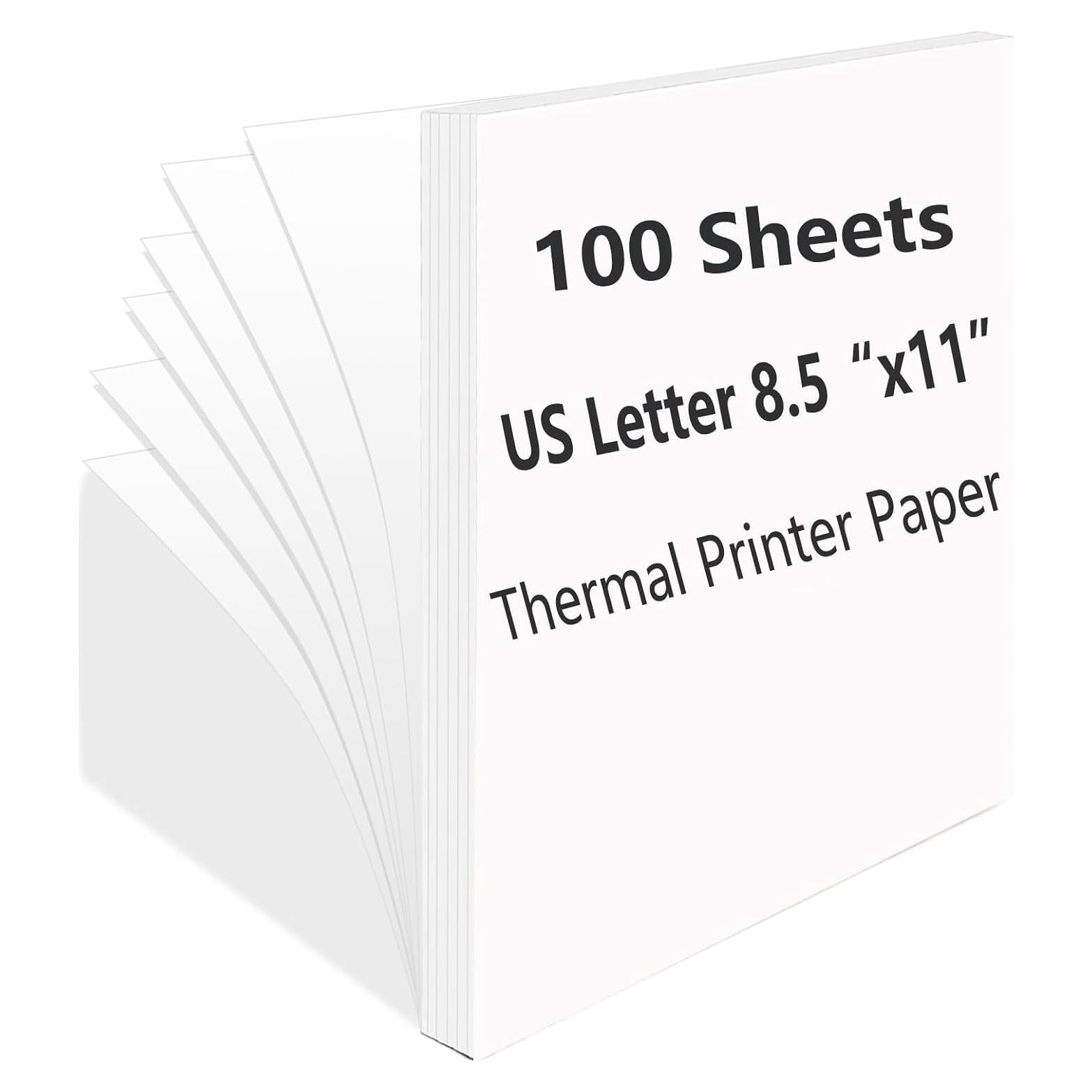 100 Hojas Papel Térmico Bagvhandbagro Carta 21.6x27.9cm