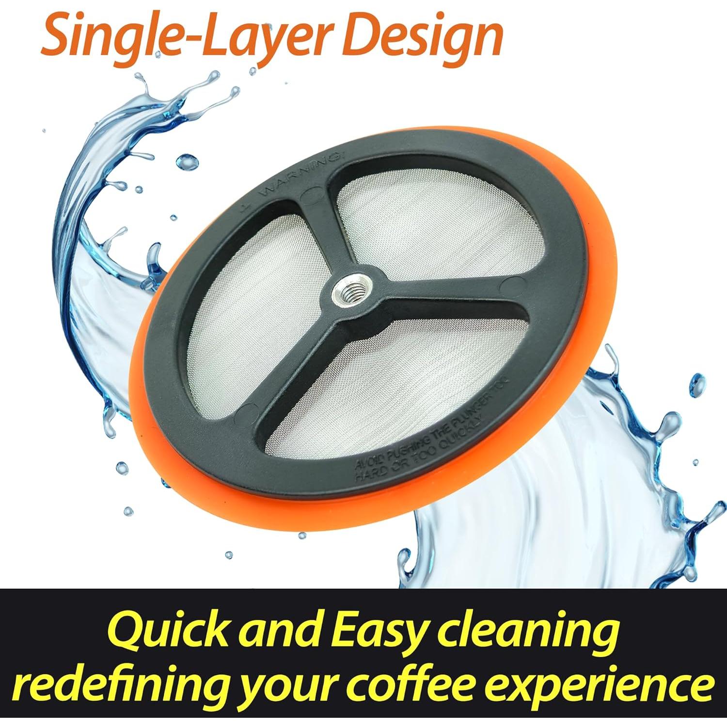 Prensa Francesa PortableAnd FP202 1007ml Acero Inoxidable Negro