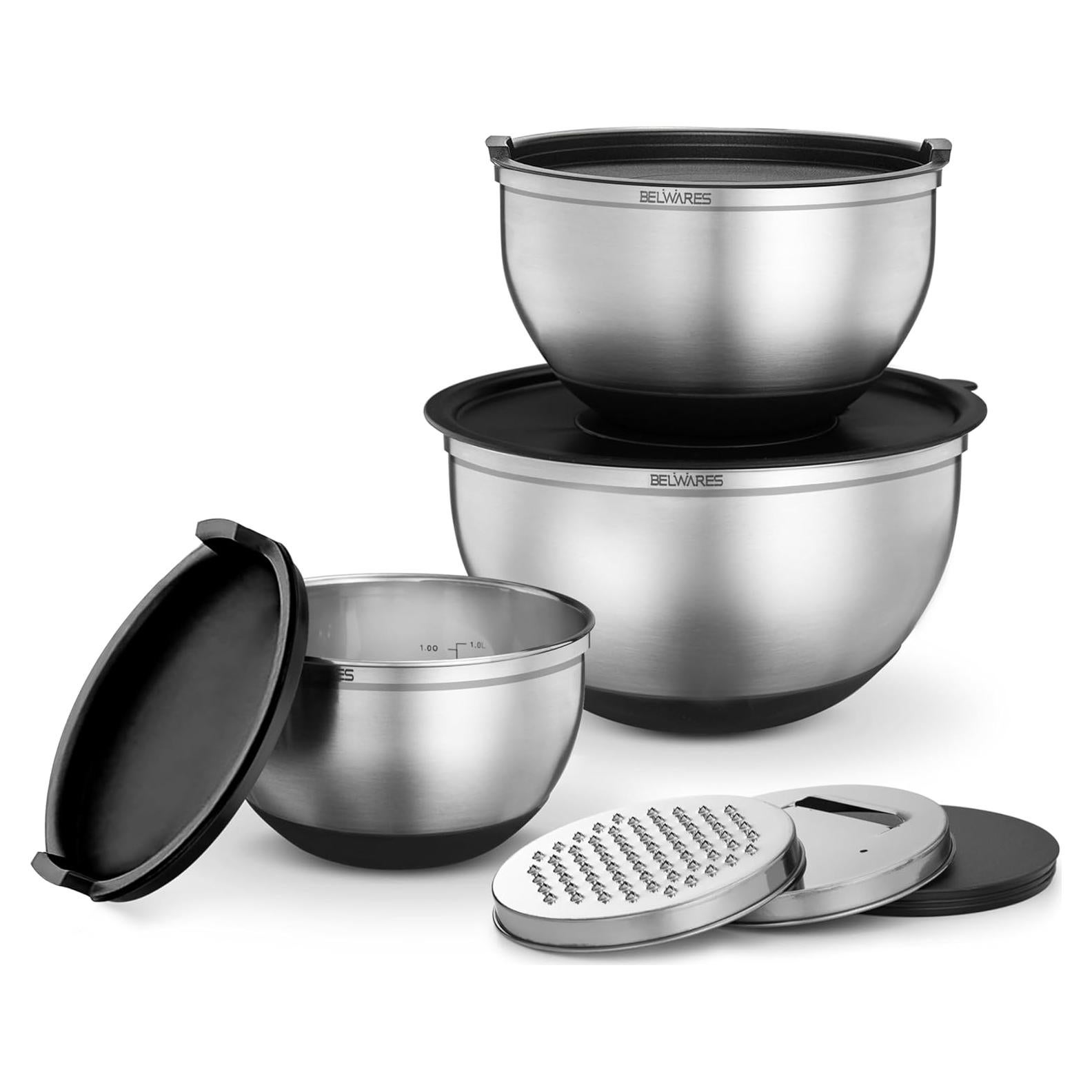 Conjunto de Cuencos Mezcladores Belwares 3 Piezas Acero Inoxidable