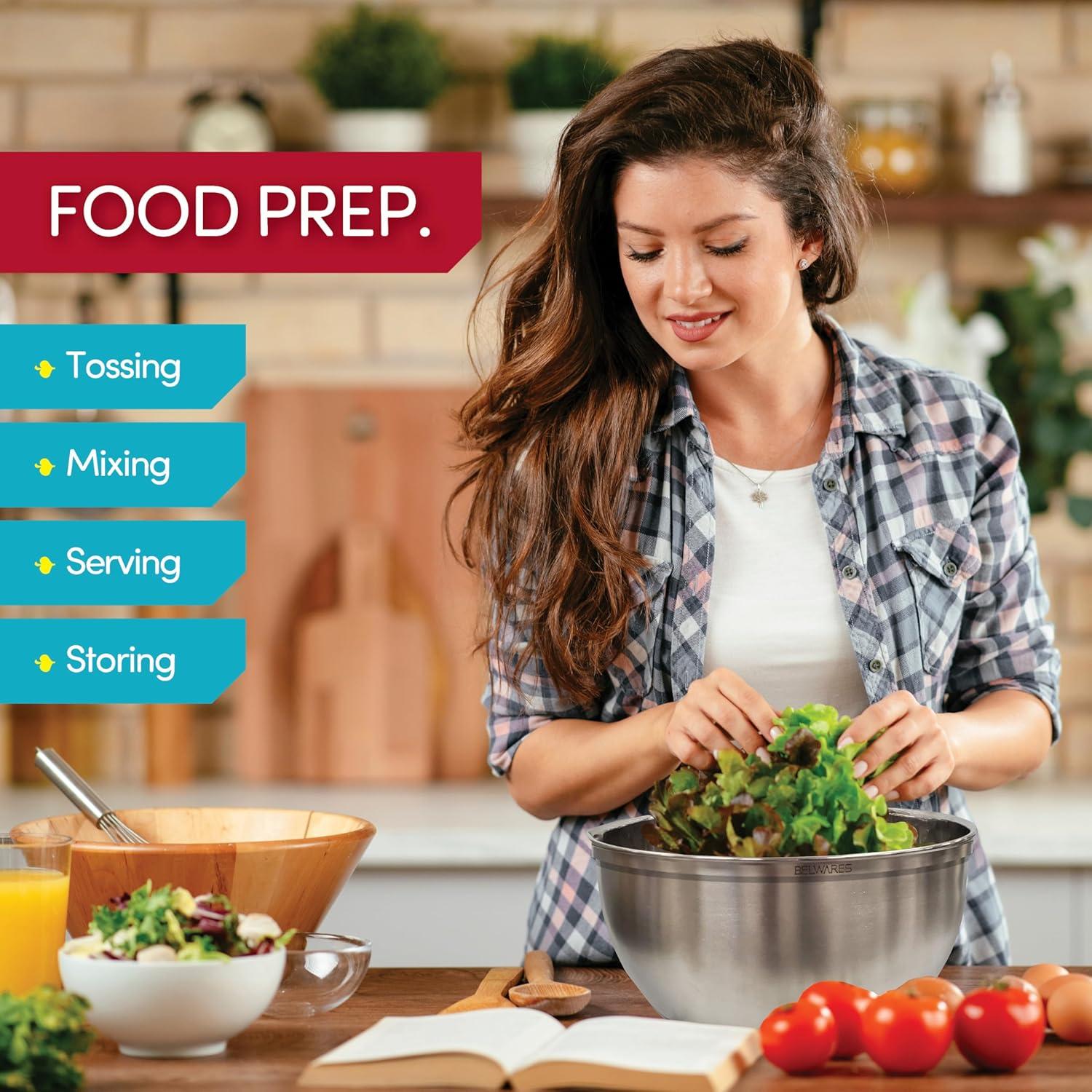 Conjunto de Cuencos Mezcladores Belwares 3 Piezas Acero Inoxidable