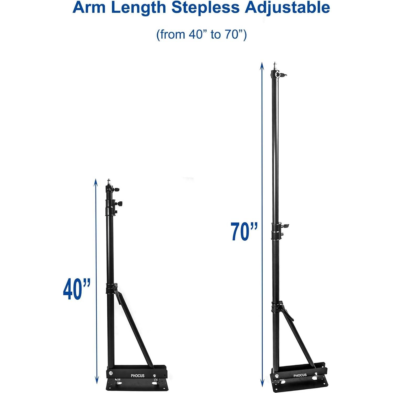 Brazo de Montaje en Pared PHOCUS para Luz de Estudio 180 cm