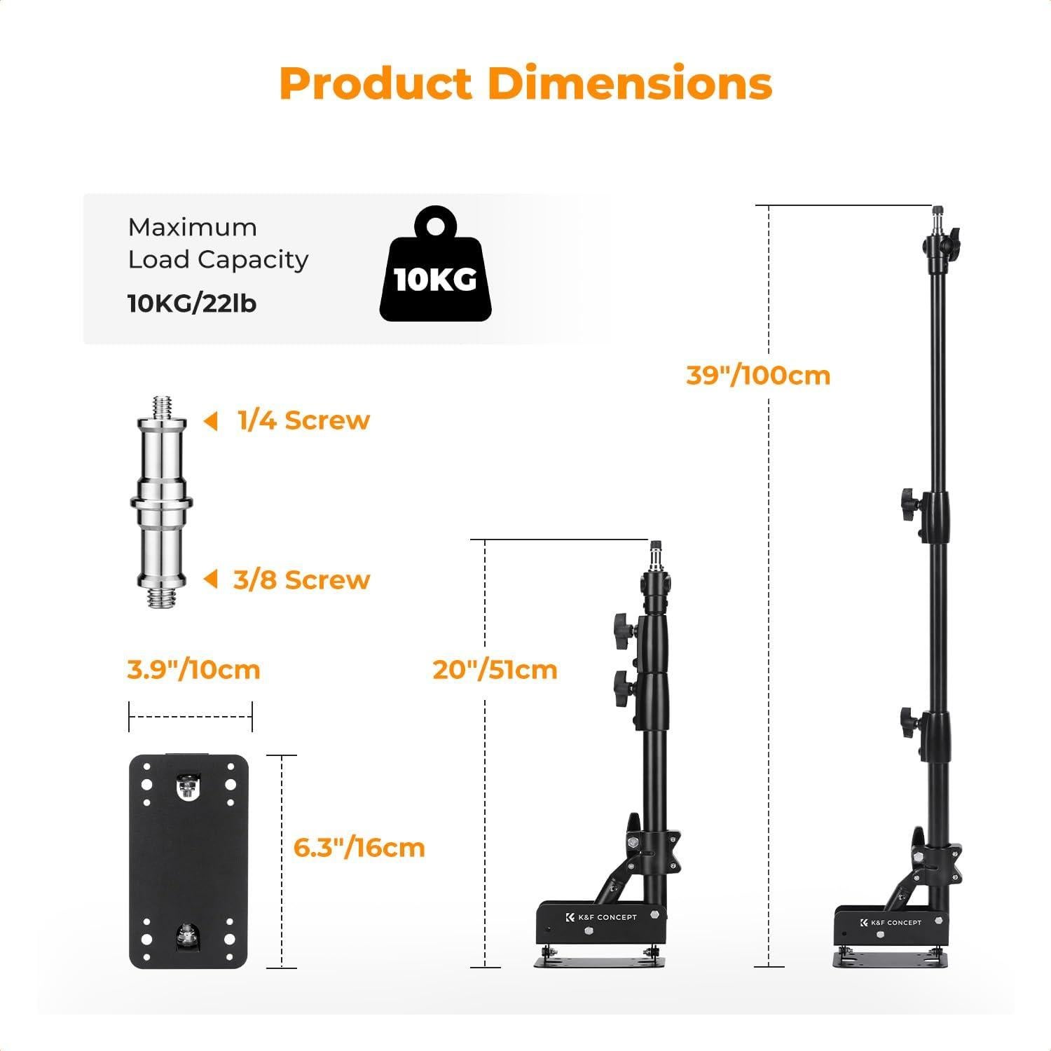 Soporte de Pared K&F Concept Brazo Boom 100cm para Luz