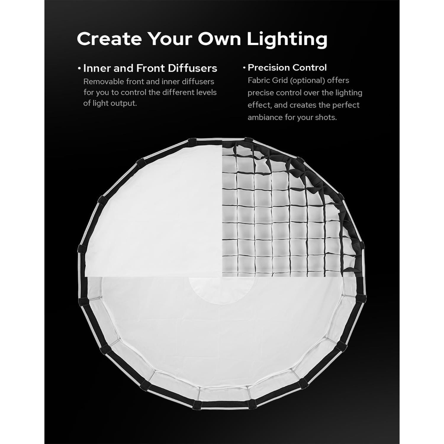 Godox Softbox S65T 65cm con Grid Montaje Bowens Portátil