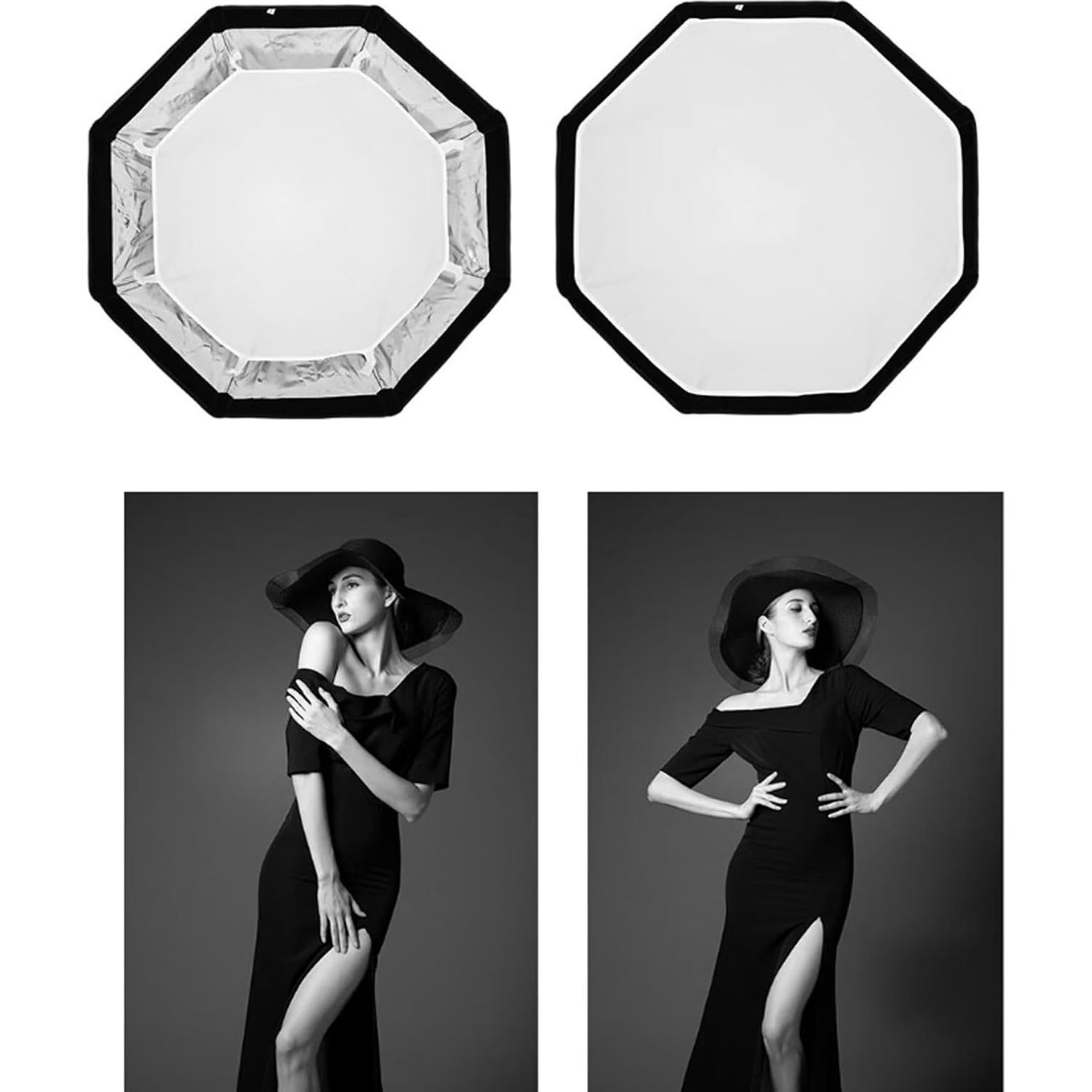 Softbox Octagonal 55cm Triopo para Flash Godox y Yongnuo