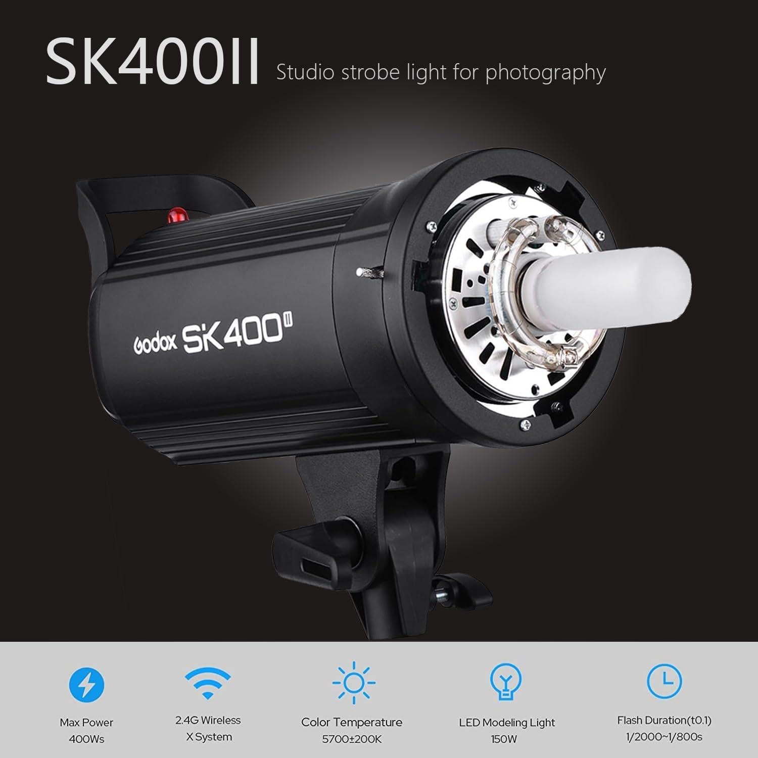 Kit de Luz de Flash Godox SK400II 800W para Estudio