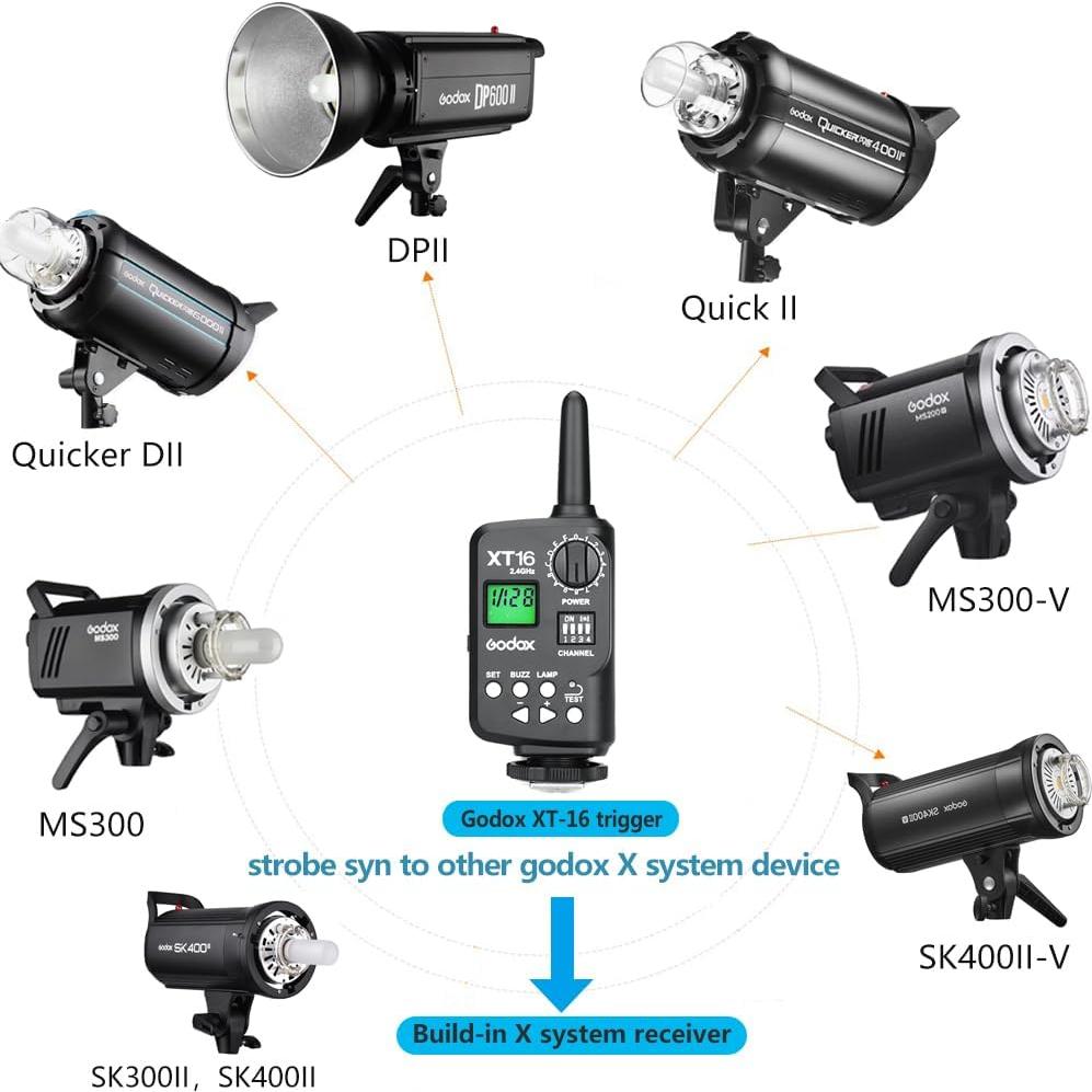 Kit de Luz de Flash Godox SK400II 800W para Estudio