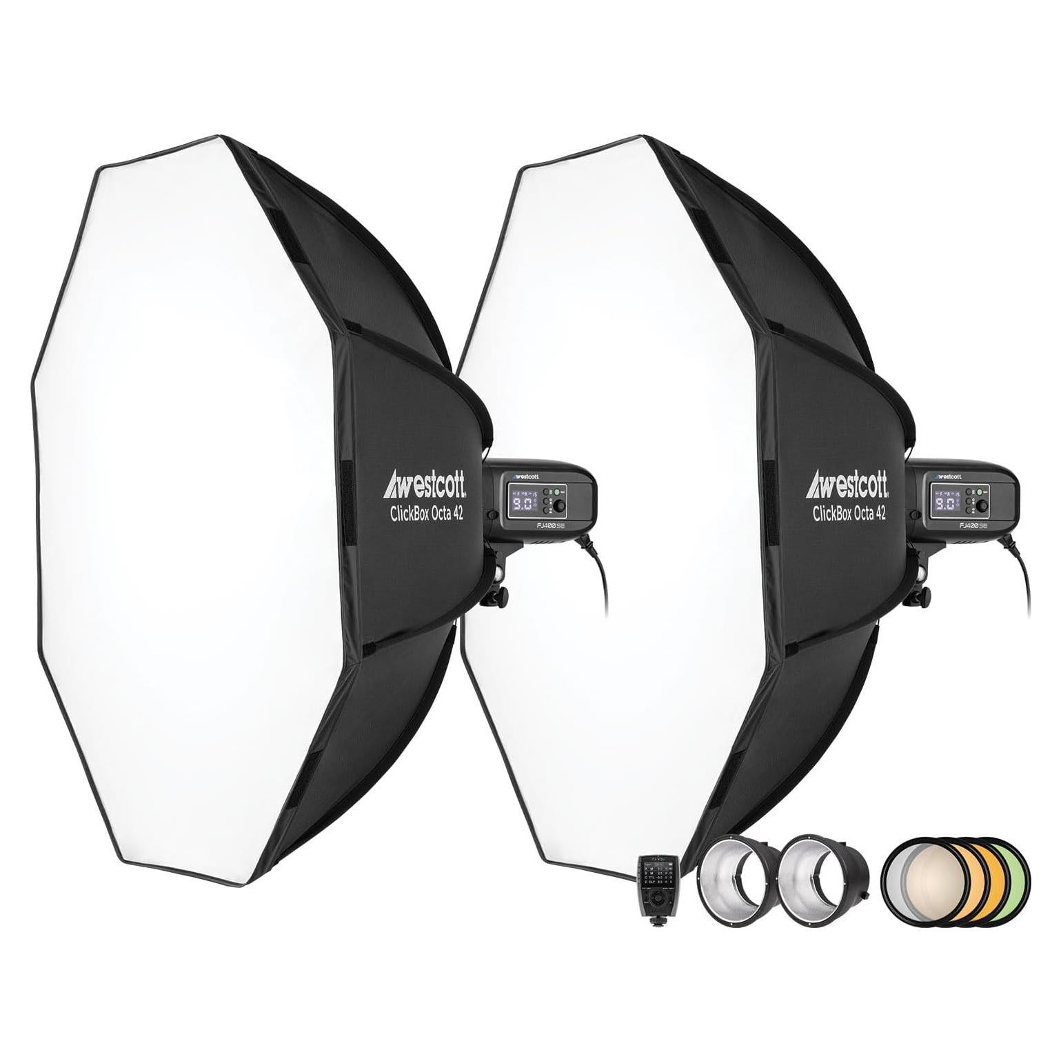 Kit de Estudio Westcott FJ400-SE 400Ws con 2 Luces y Softboxes