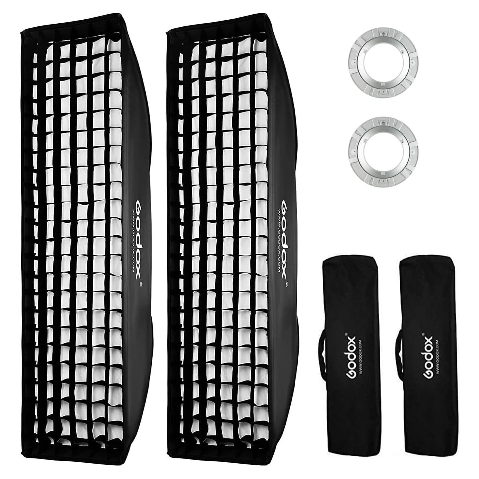 Godox Softbox 2PCS 35x160cm Montaje Bowens Iluminación Estudio