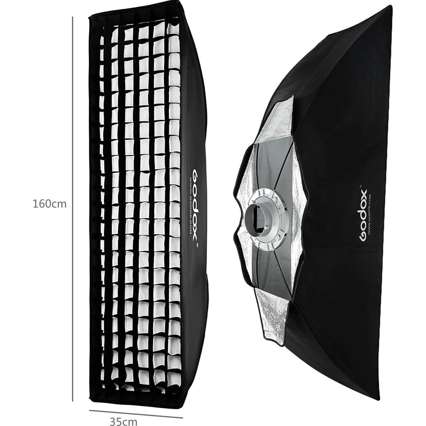 Godox Softbox 2PCS 35x160cm Montaje Bowens Iluminación Estudio