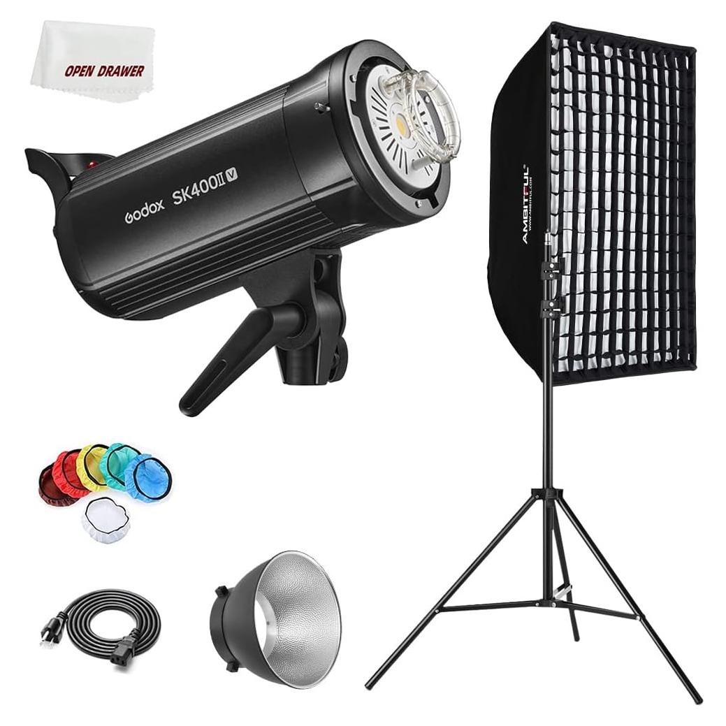 Kit de Luz Estroboscópica Godox SK400II-V 400Ws Inalámbrica