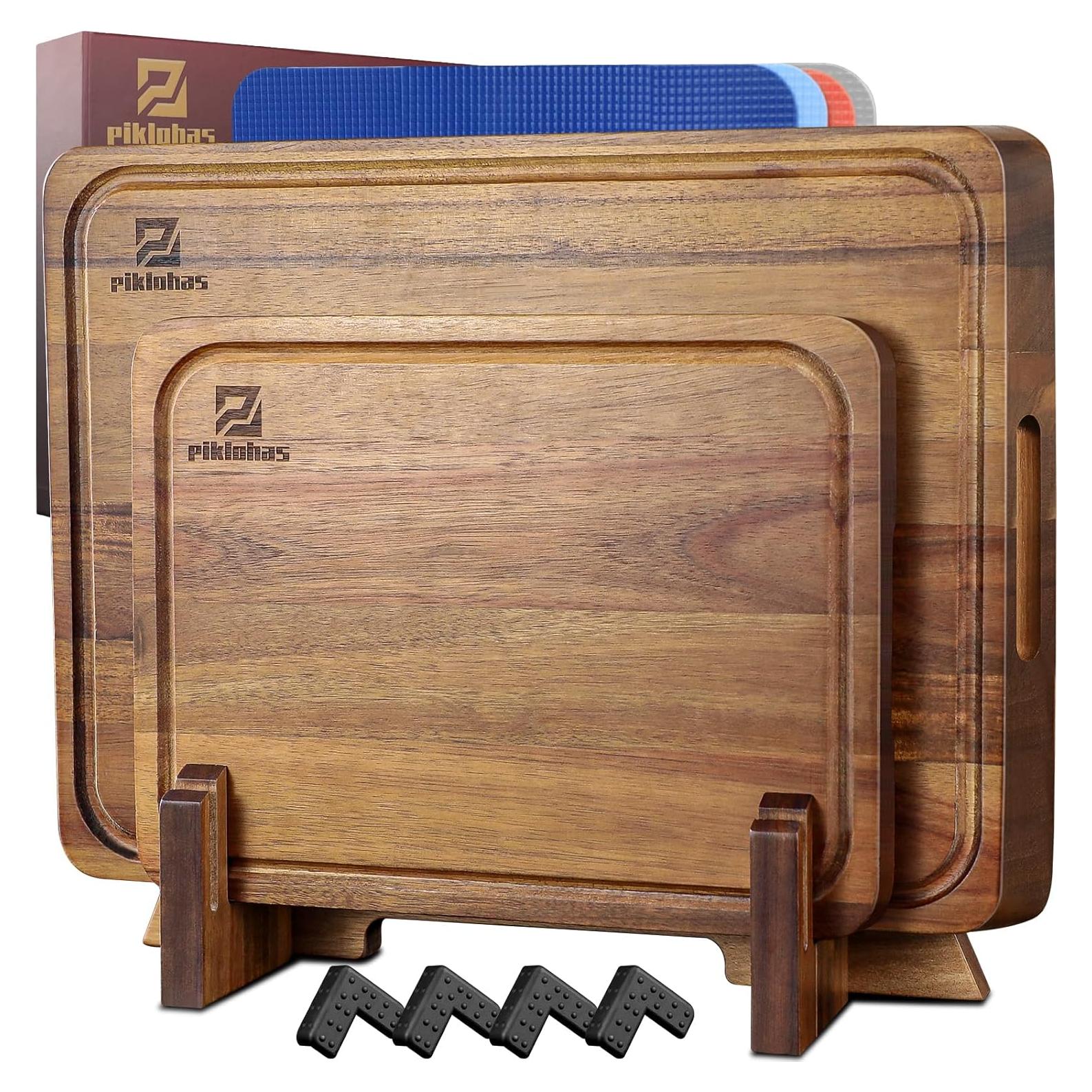 Juego de Tablas de Cortar Piklohas de Madera Acacia 7 Piezas