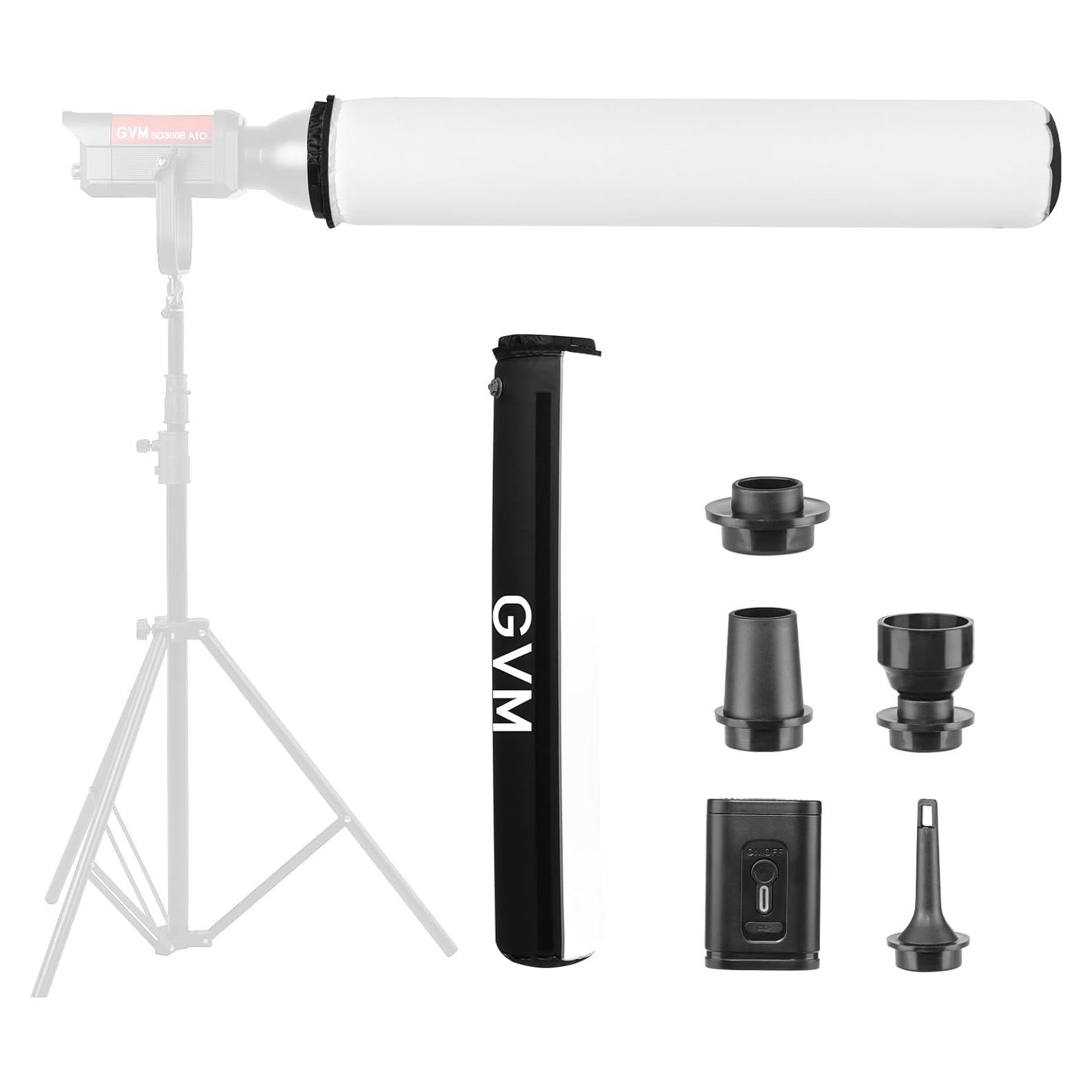 Softbox Inflable Plegable GVM 110cm para Luces Bowens