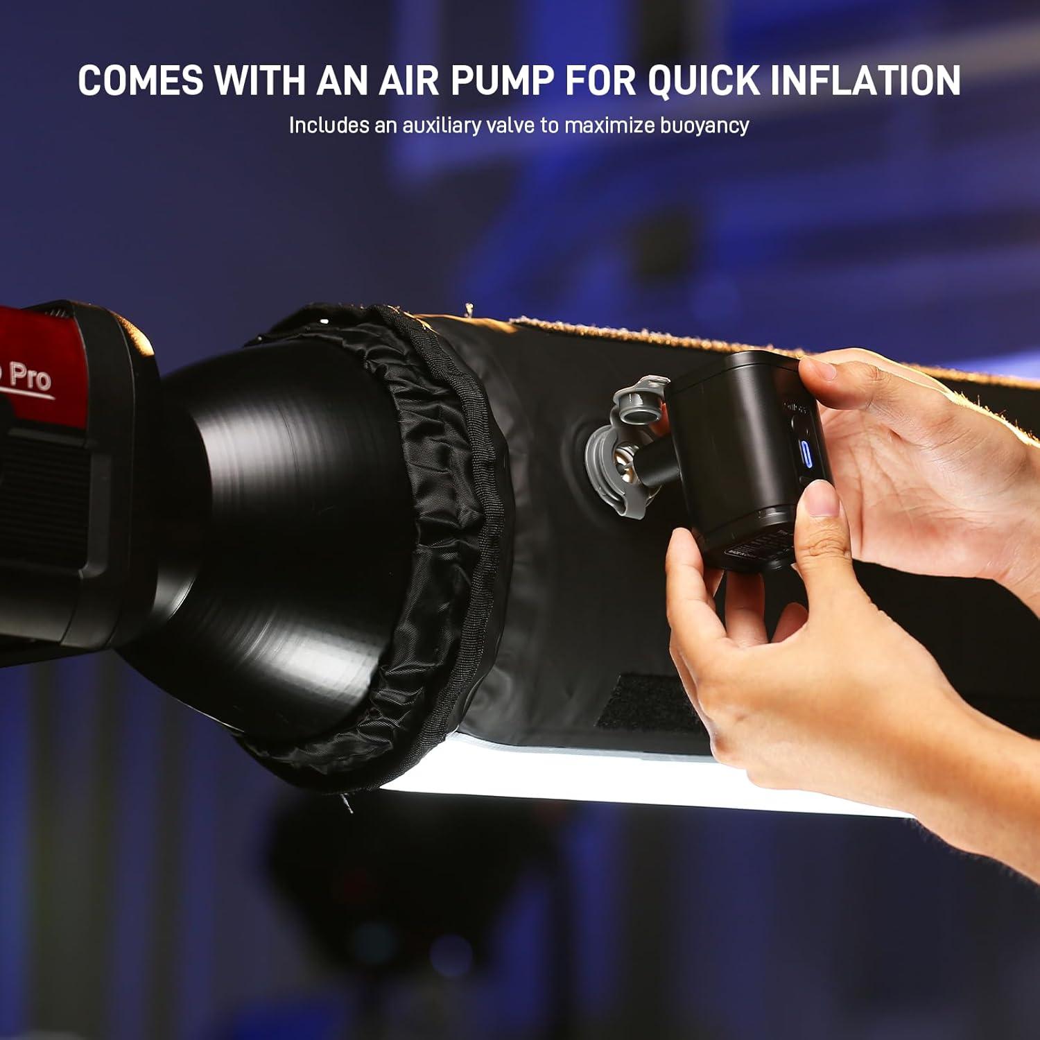 Softbox Inflable Plegable GVM 110cm para Luces Bowens